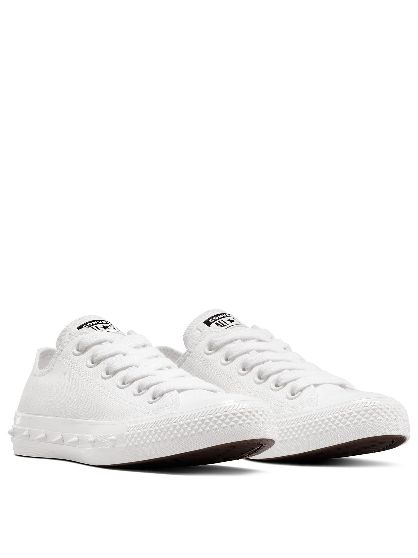 Image 2 of 7 of Converse Womens Chuck Taylor All Star Ox Spikes - White