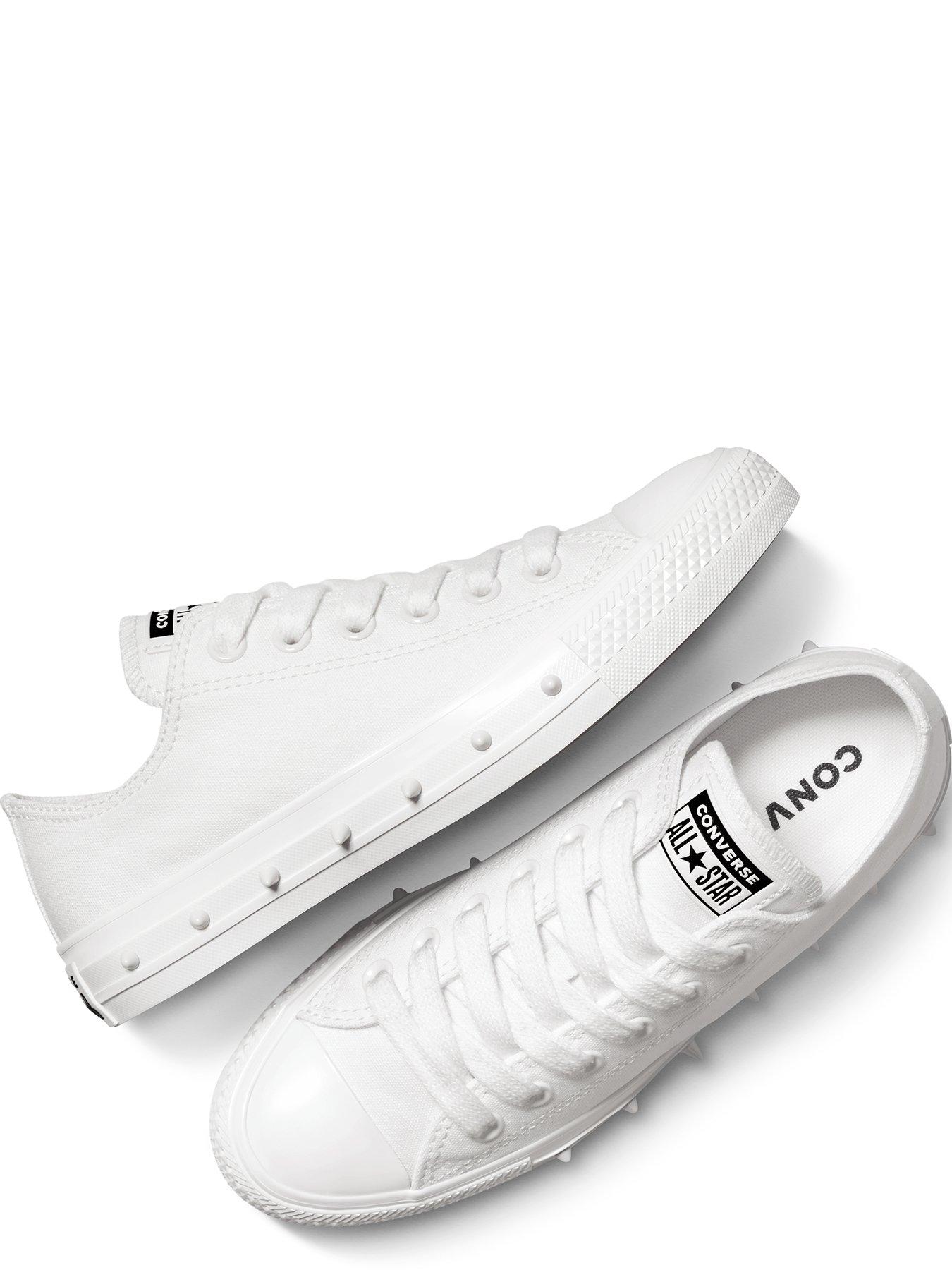 Image 4 of 7 of Converse Womens Chuck Taylor All Star Ox Spikes - White