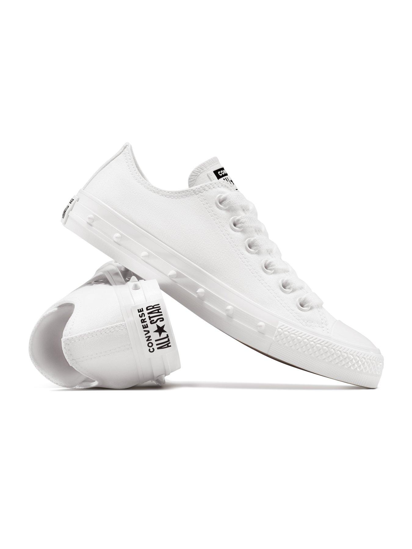 Image 6 of 7 of Converse Womens Chuck Taylor All Star Ox Spikes - White