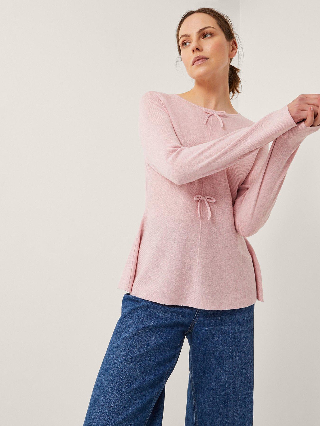 undefined Paula Peplum Jumper - Blush - Pink