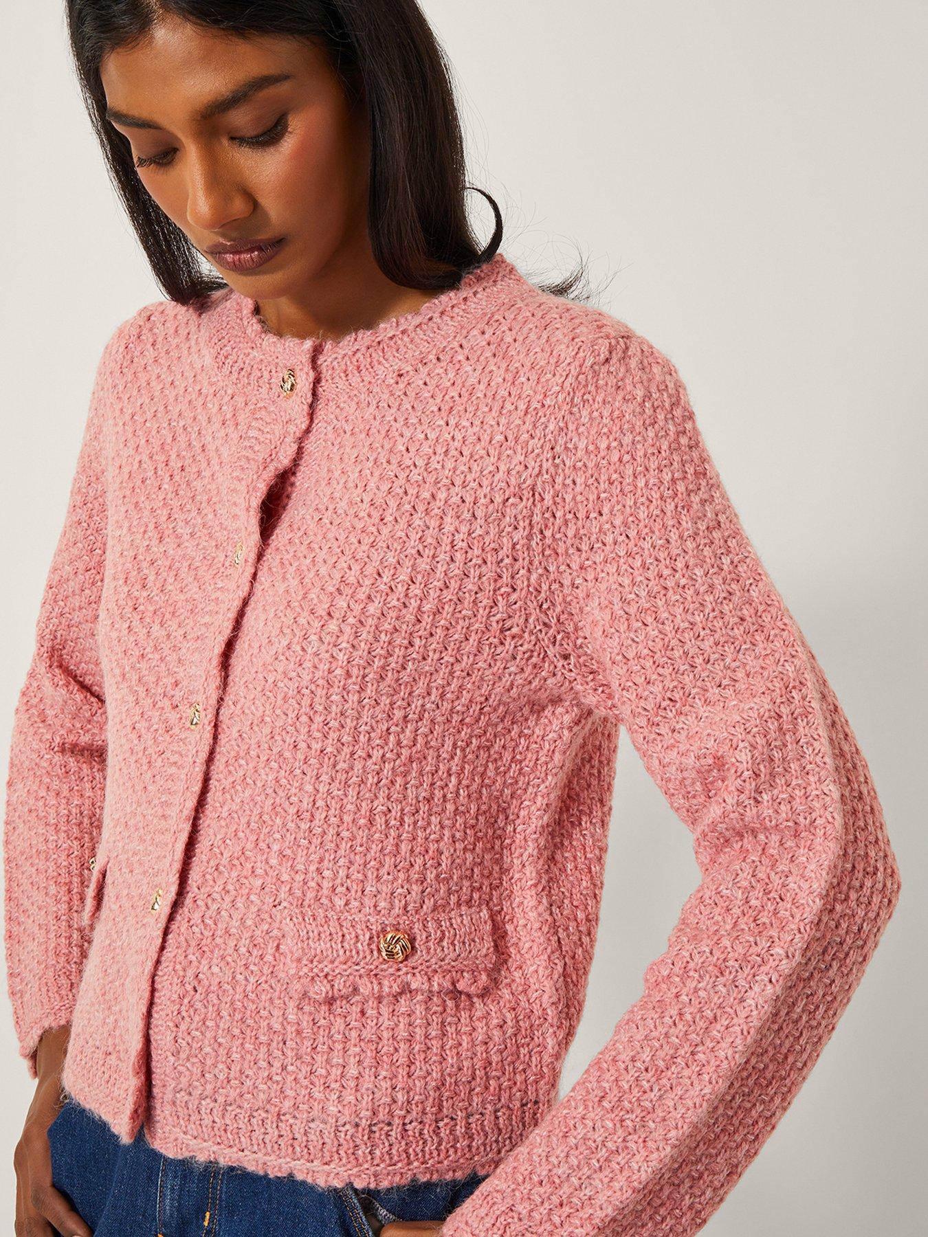 undefined Suki Stitch Cardigan - Pink