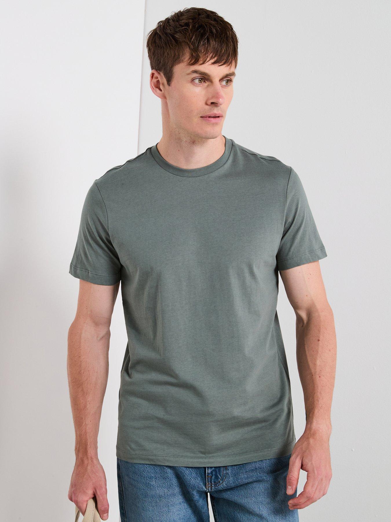 undefined Cherlo Cotton Crew Neck Short Sleeve T-Shirt - Khaki