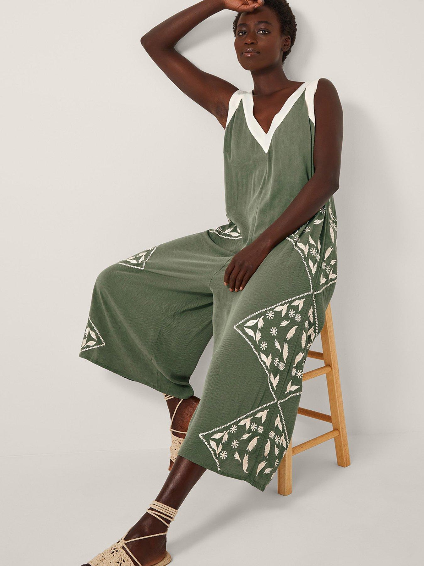 undefined Rhea Romper - Khaki - Green