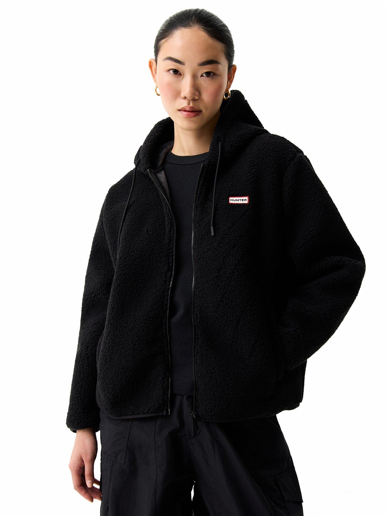 Image 1 of 5 of Hunter Bonelle Borg Fleece Jacket - Black