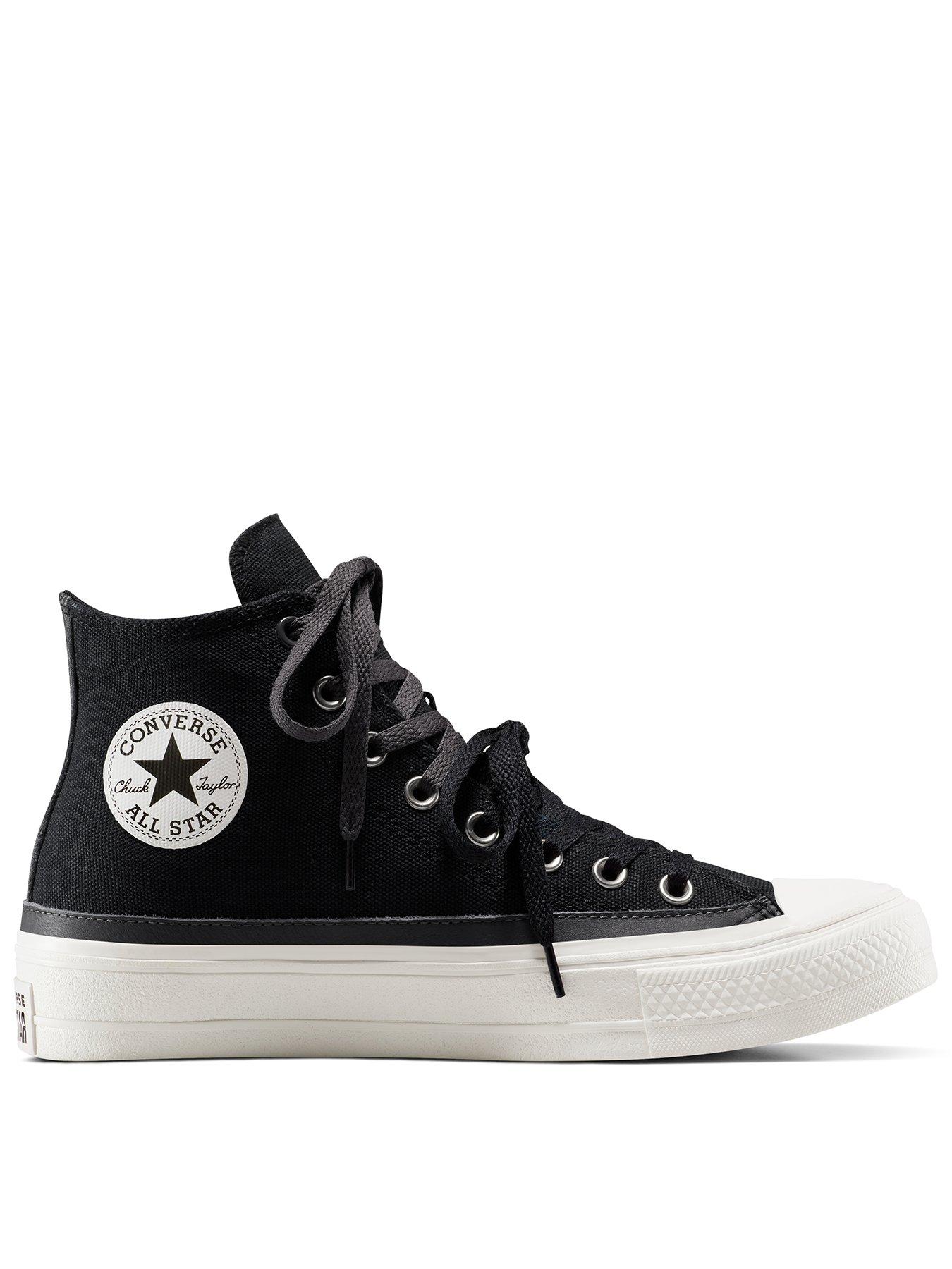 Converse Mens Chuck Taylor All Star Wide Hi - Black