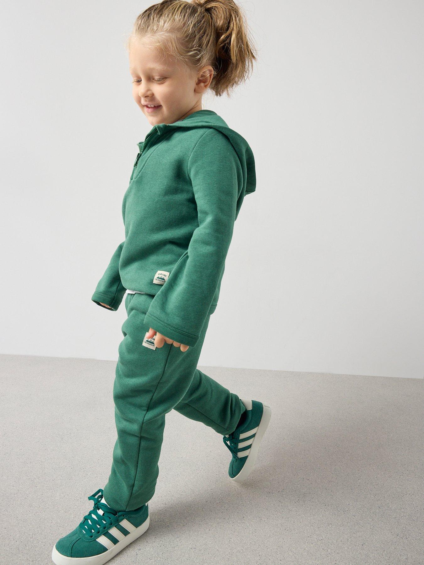 The Very Collection Boys 3 Piece Soft Hoodie Joggers And T-shirt Set - Green
