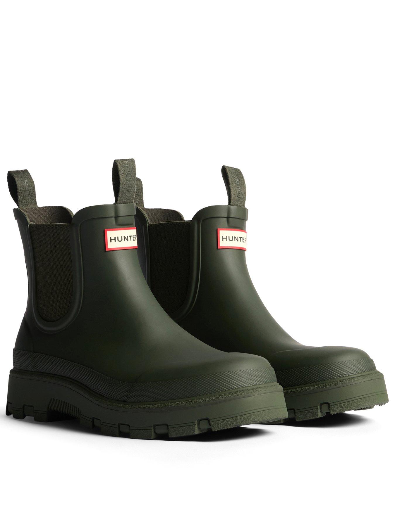 Hunter Elements Elastic Chelsea Wellignton Boot- Khaki