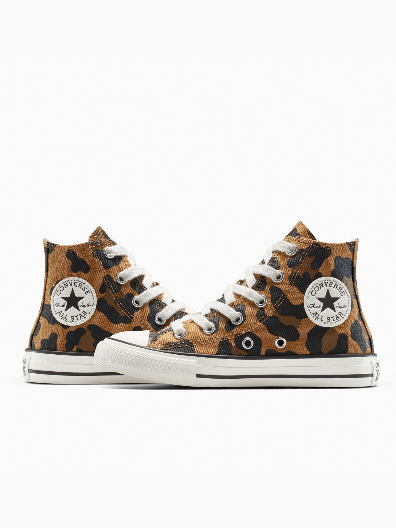 Image 7 of 7 of Converse Kids Chuck Taylor All Star Hi Tops Animal Print - Brown