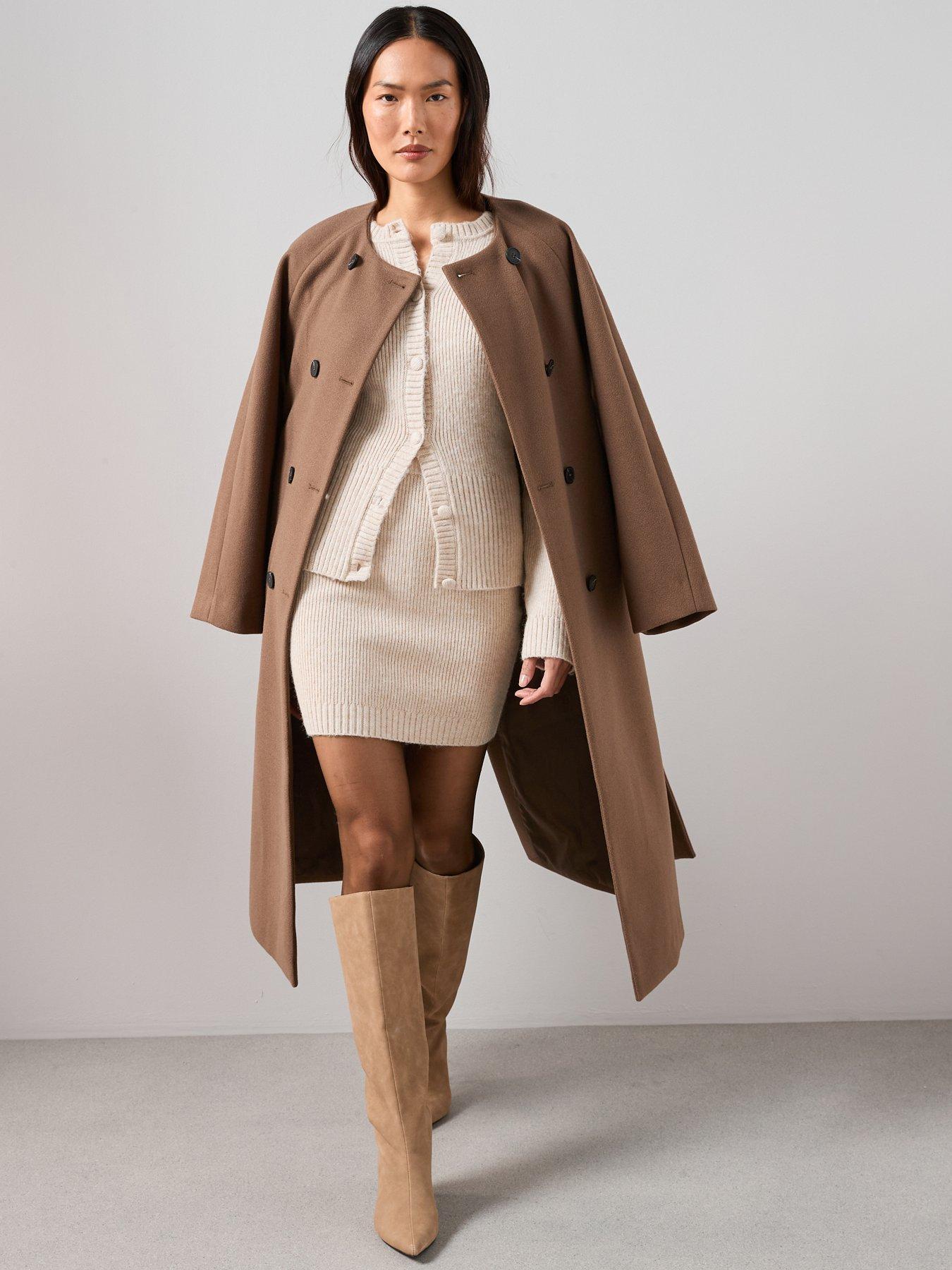 The Very Collection Knitted Mini Skirt Co-ord - Natural
