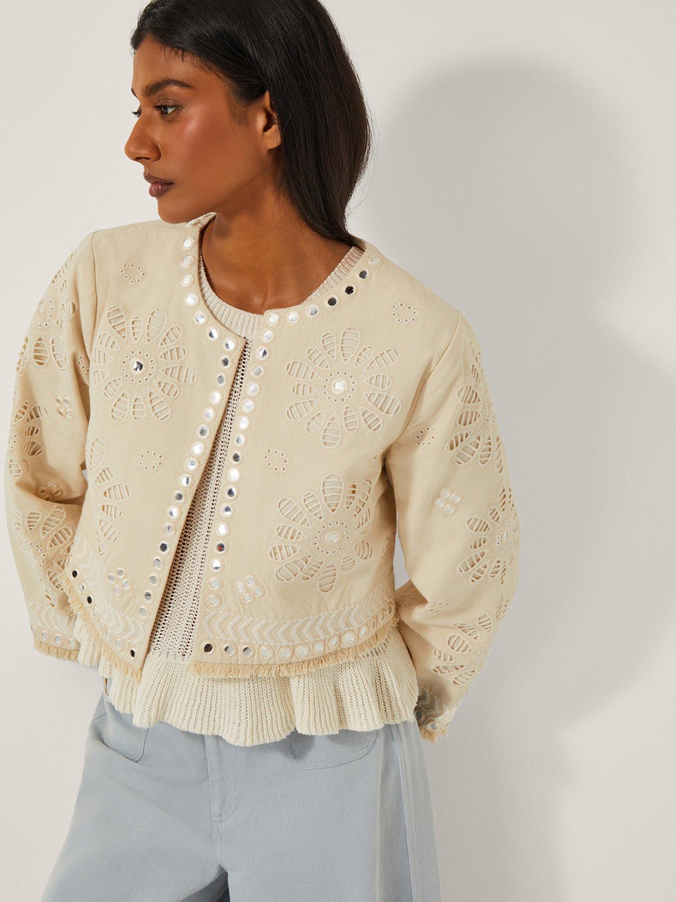 undefined Ciara Puff Sleeve Jacket - Blue