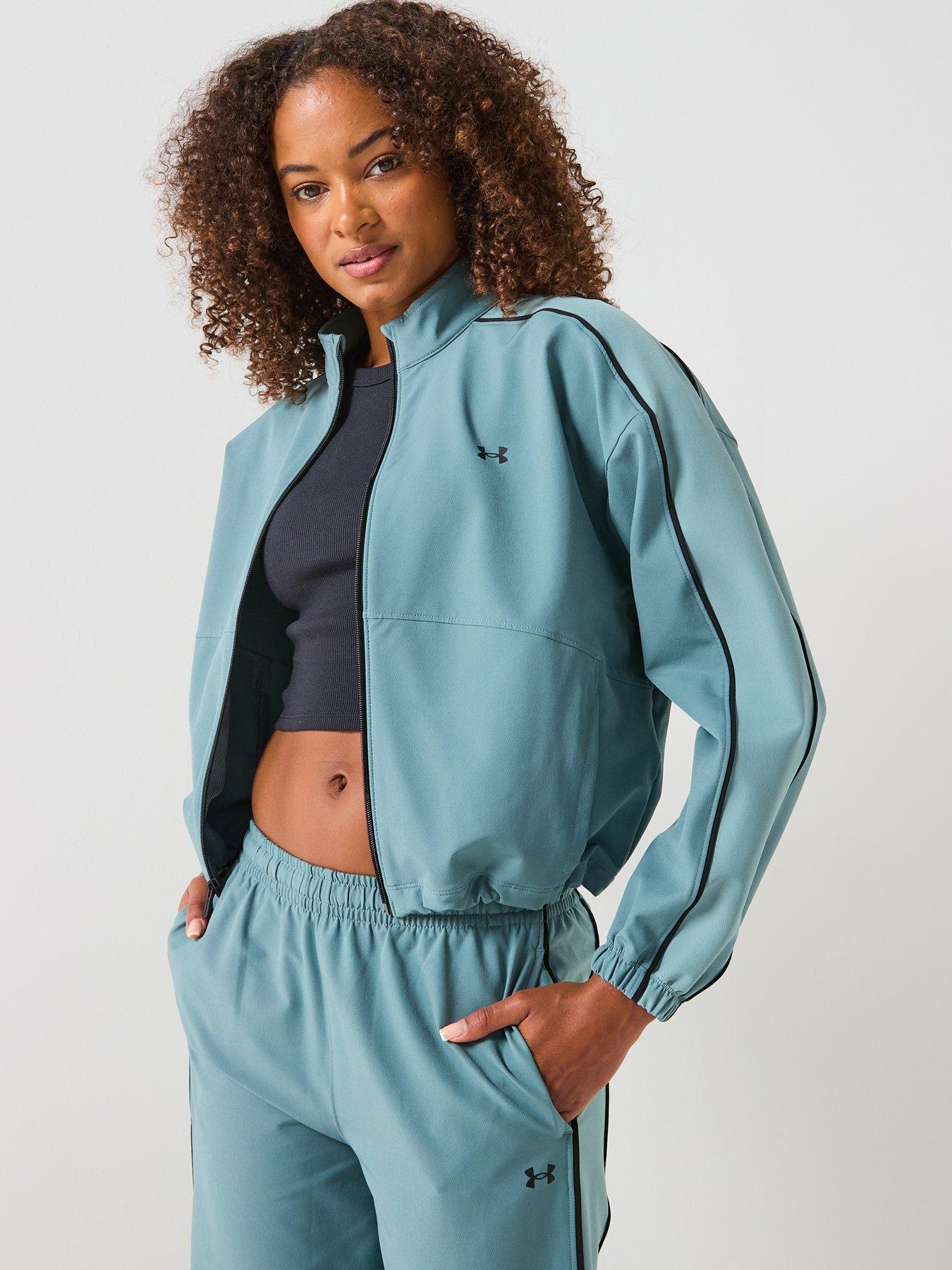 UNDER ARMOUR Womens Training Rival Woven Jacket Green Very
