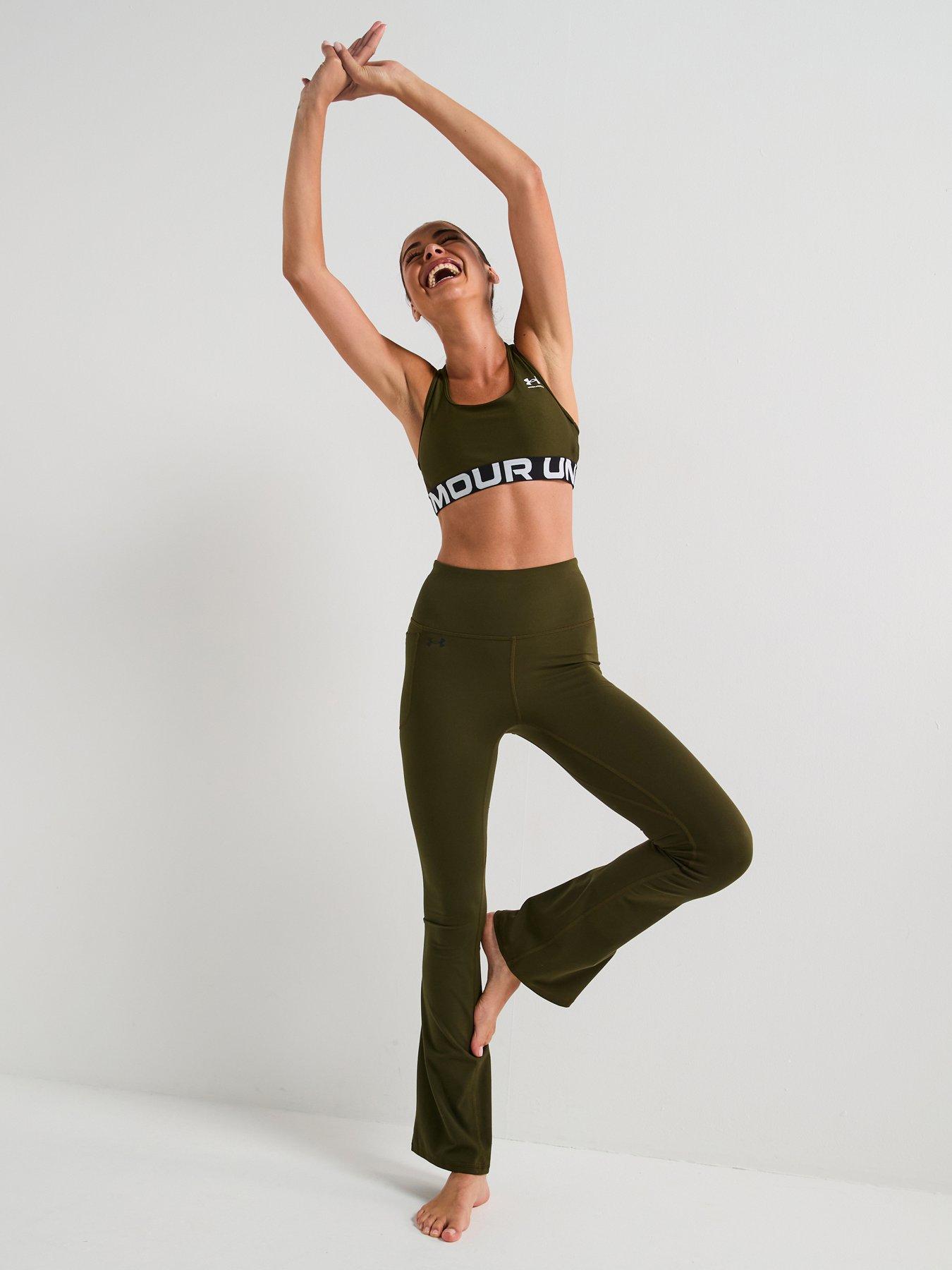 UNDER ARMOUR Womens Training Motion Flare Pants, Green, Size Xs, Women