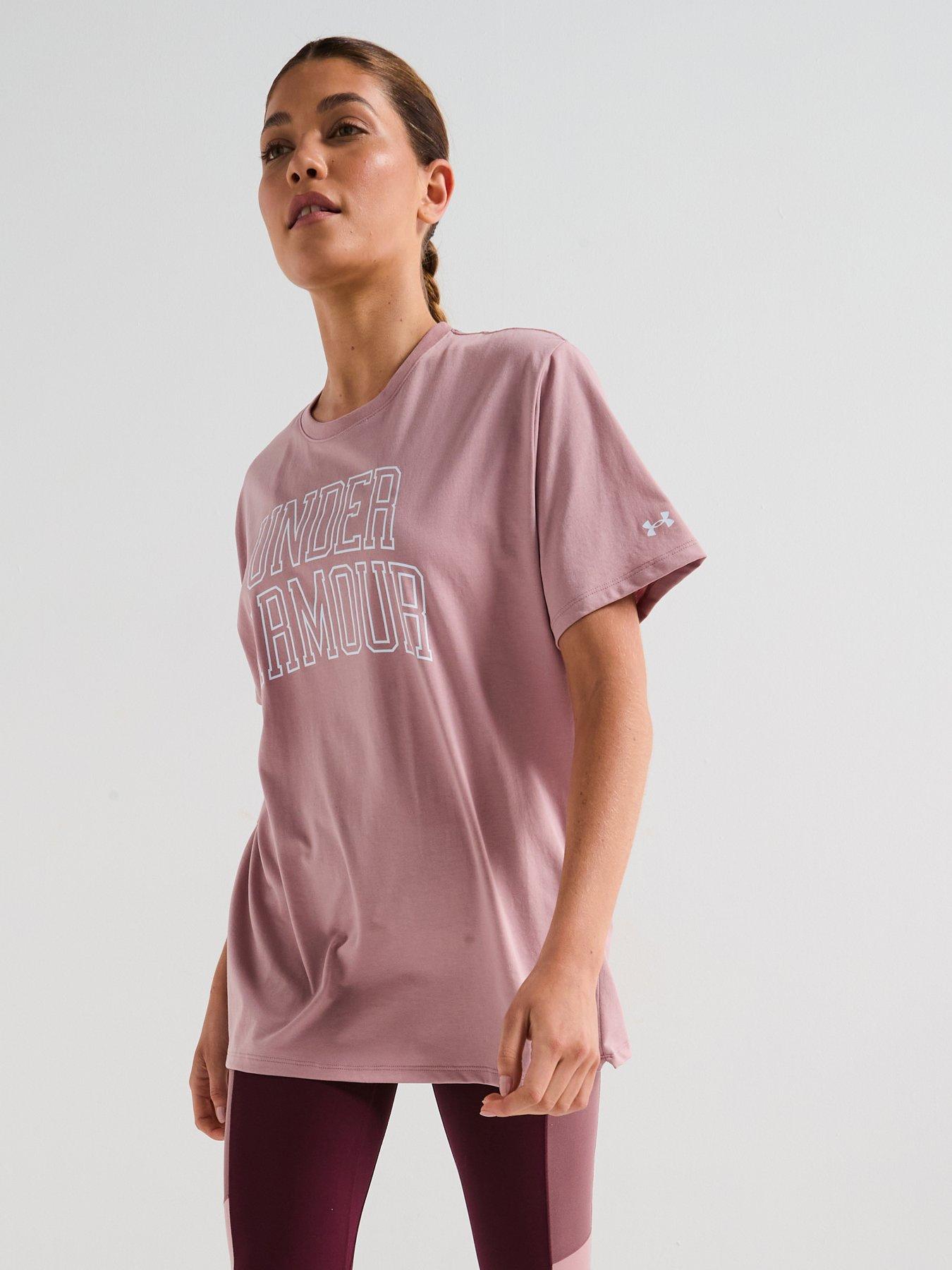 undefined Womens Training Rival Oversized Campus Tee - Pink