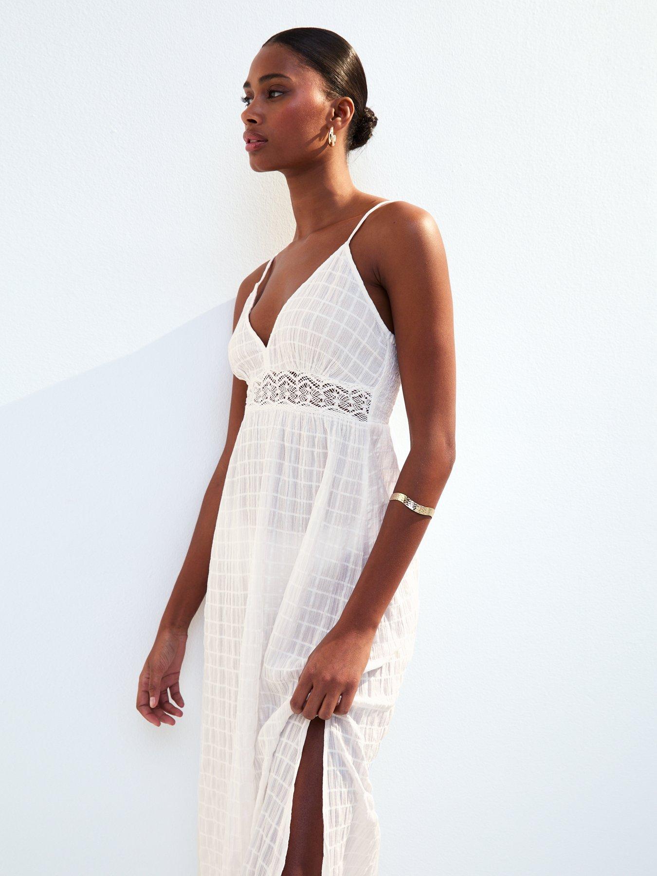american apparel white lace dress Little Flowers White Lace Dress main image 1