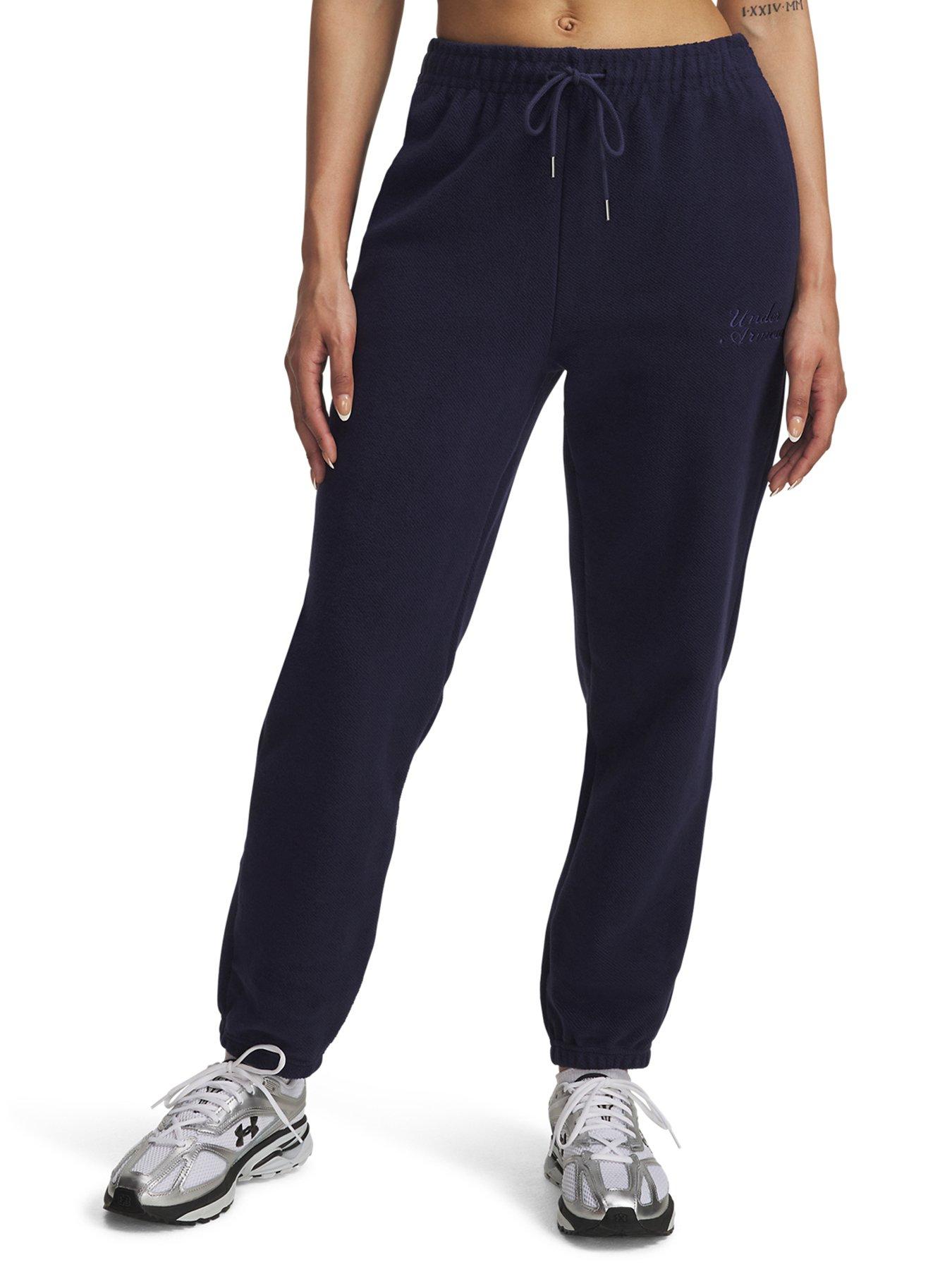 undefined Womens Training Icon Terry Varsity Joggers - Navy