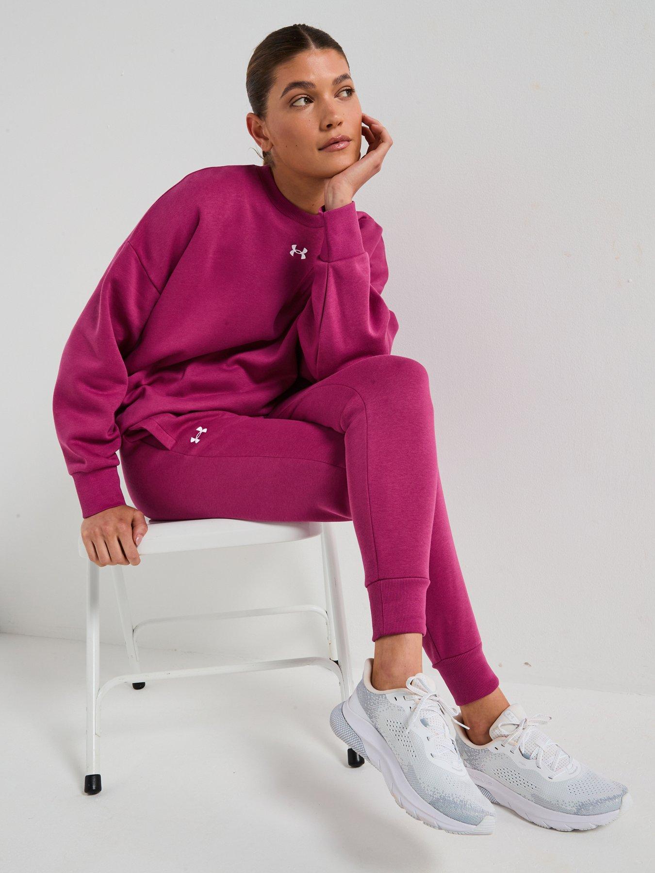 Under Armour Womens Training Rival Fleece Joggers - Pink