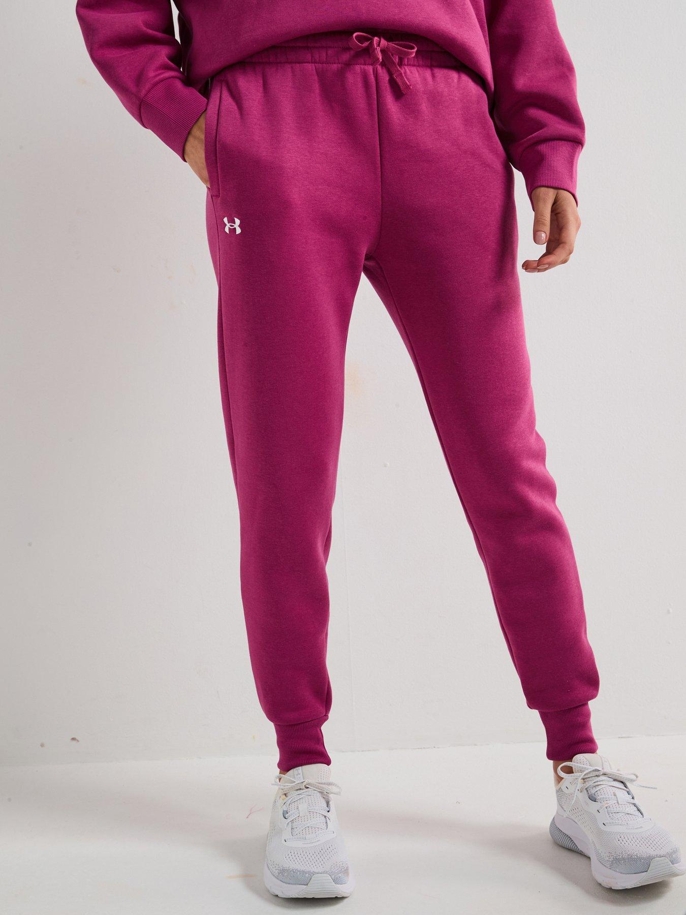 UNDER ARMOUR Womens Training Rival Fleece Joggers - Pink