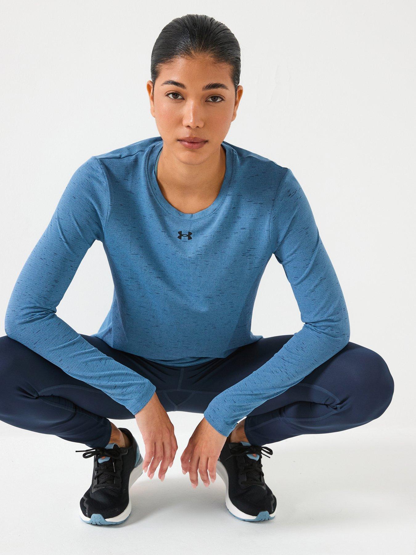 UNDER ARMOUR Womens Training Vanish Seamless Loose Long Sleeve T-Shirt - Blue