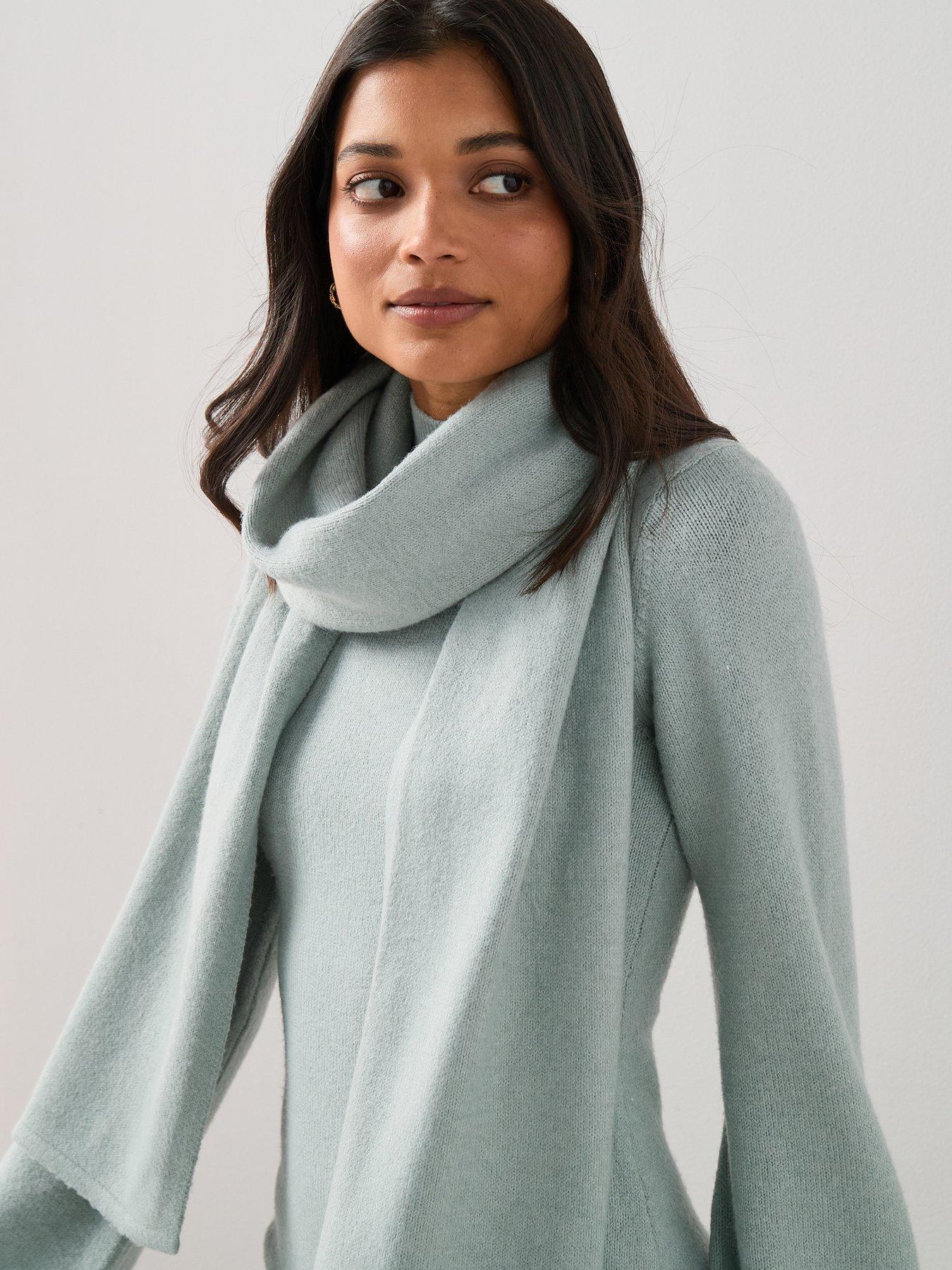 The Very Collection Cosy Yarn 2 In 1 Mini Dress With Wool - Mint Green