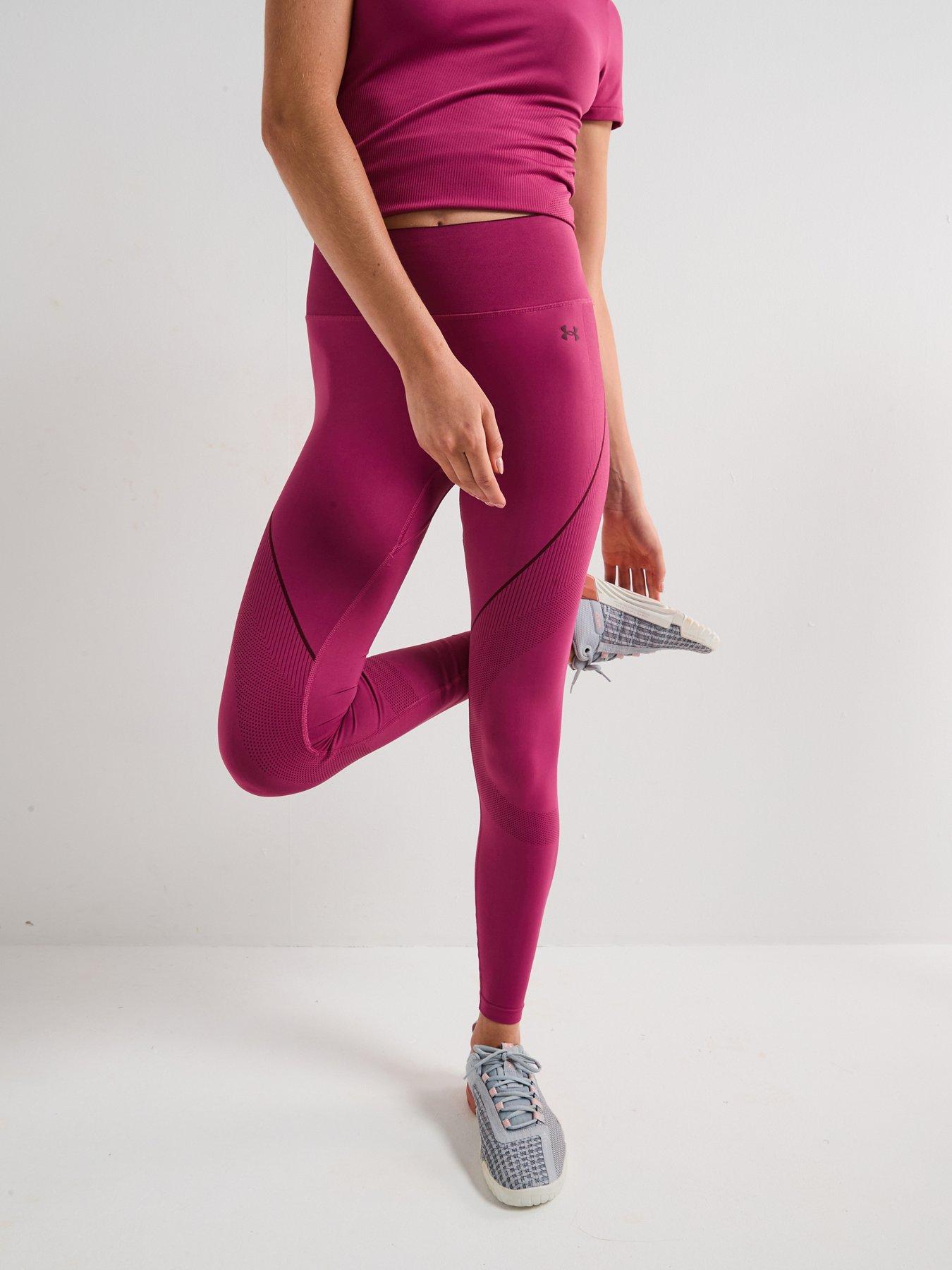 UNDER ARMOUR Womens Training Vanish Seamless Tights - Burgundy