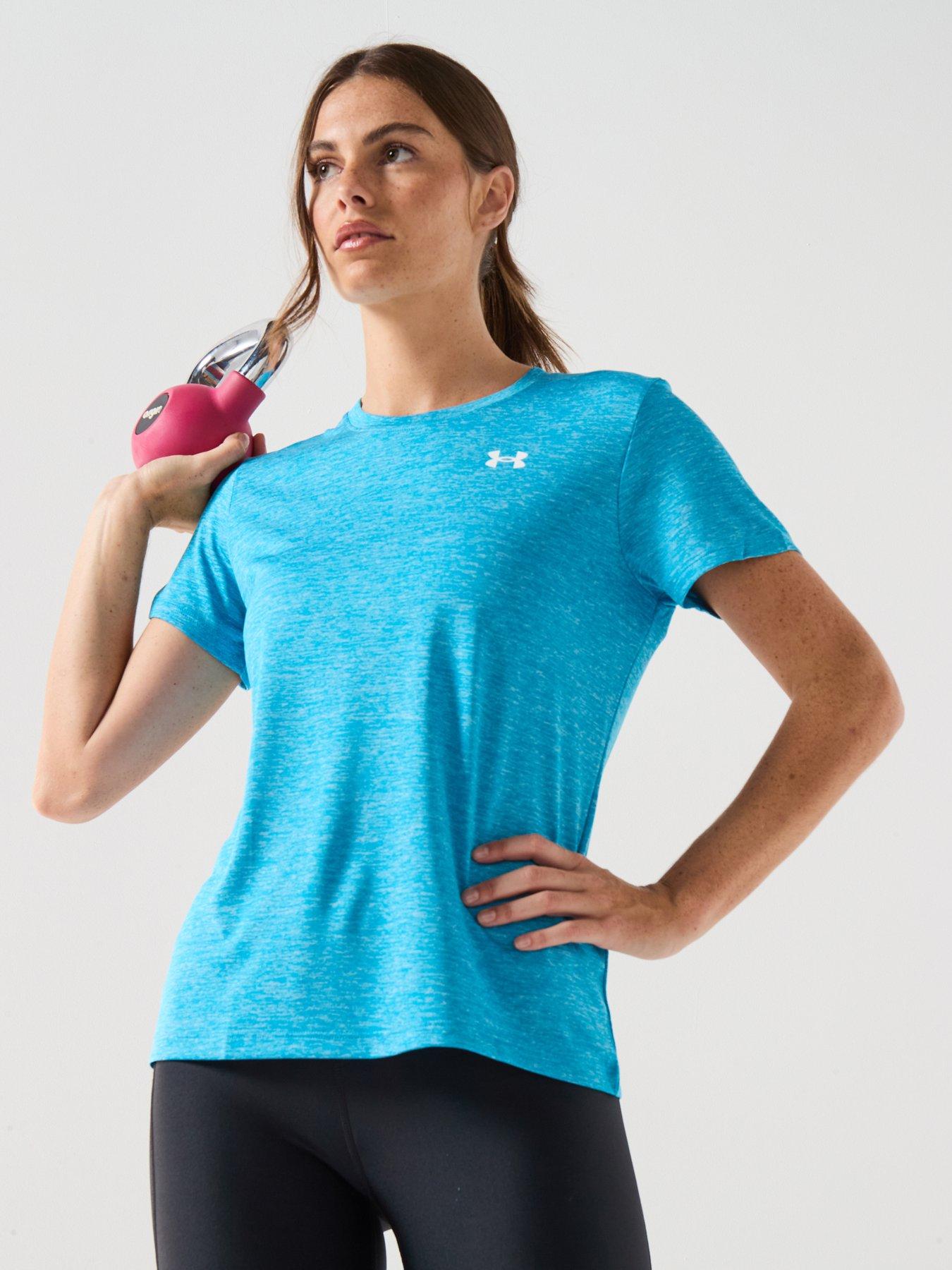 undefined Womens Training Tech Twist T-Shirt - Blue