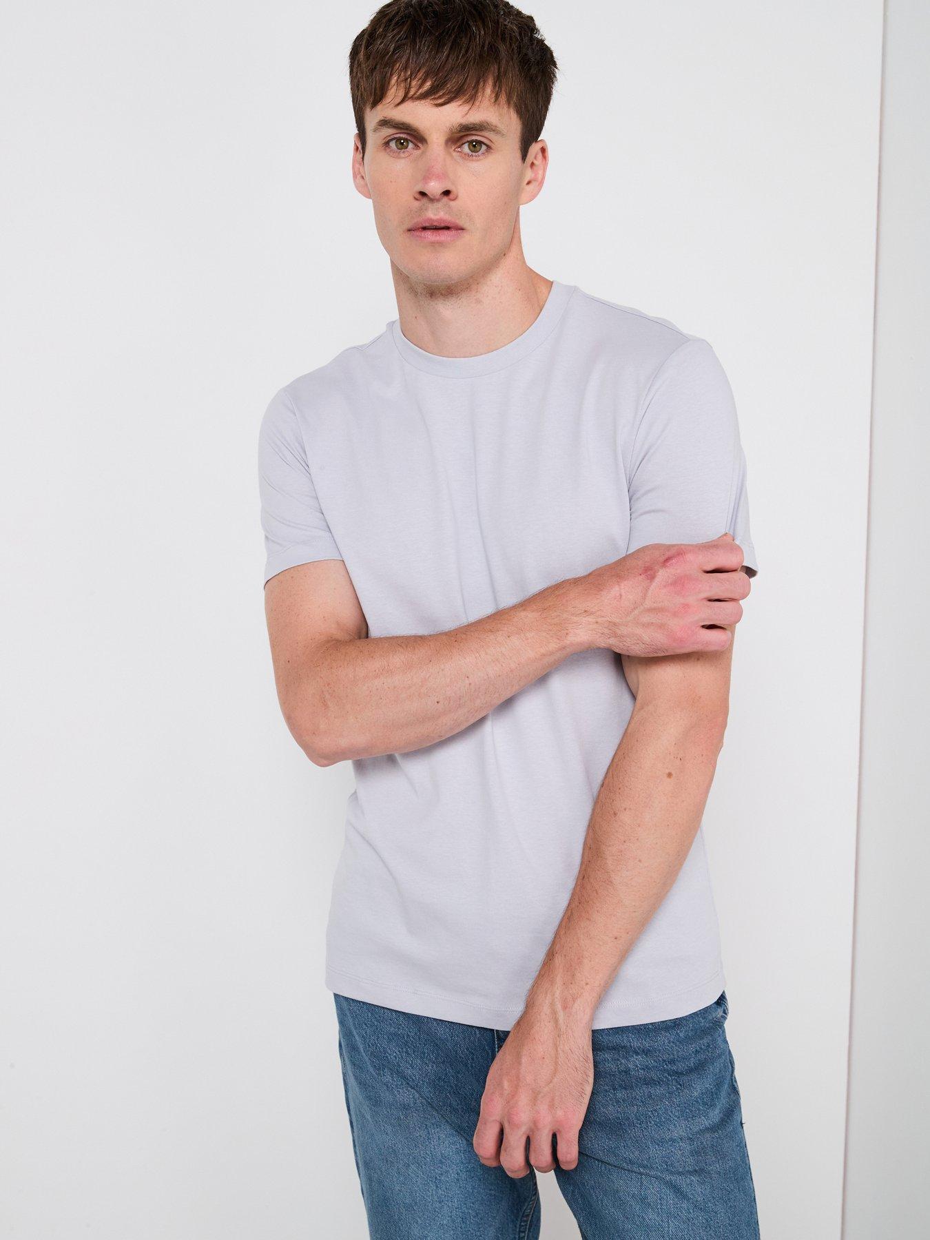 undefined Cherlo Cotton Crew Neck Short Sleeve T-Shirt - Blue
