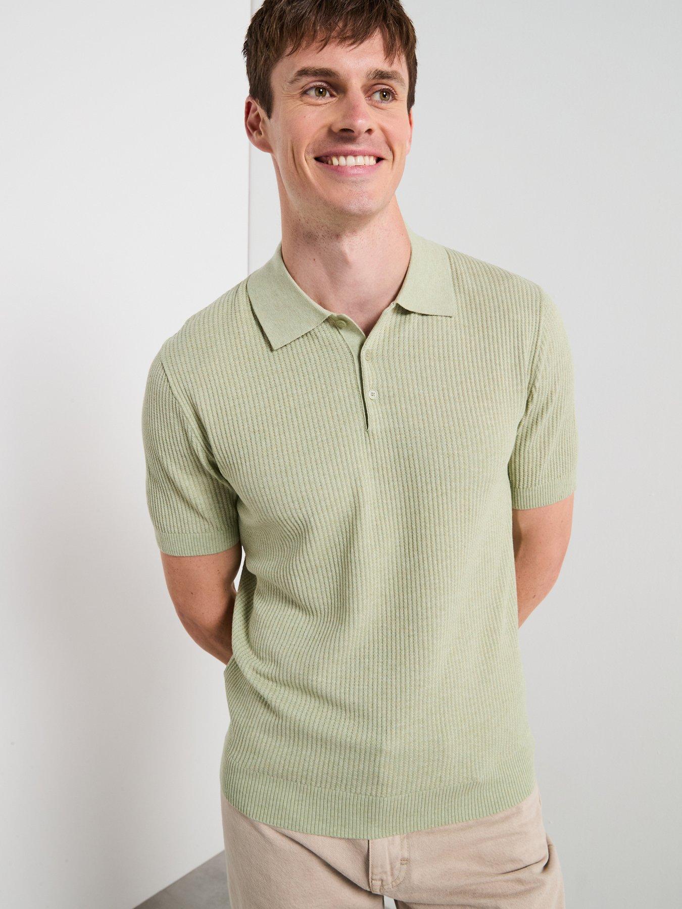 undefined Flew Short Sleeve Knitted Polo Shirt - Green