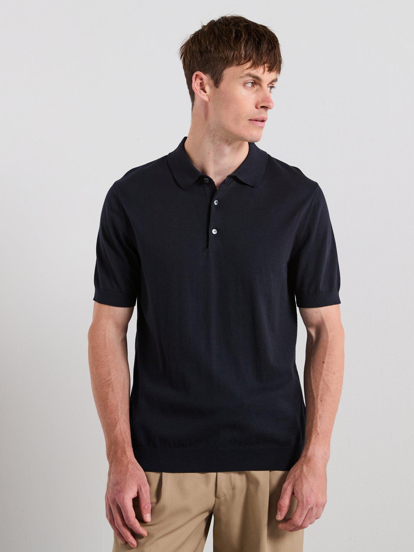 undefined Arraona Short Sleeve Polo Shirt - Dark Blue