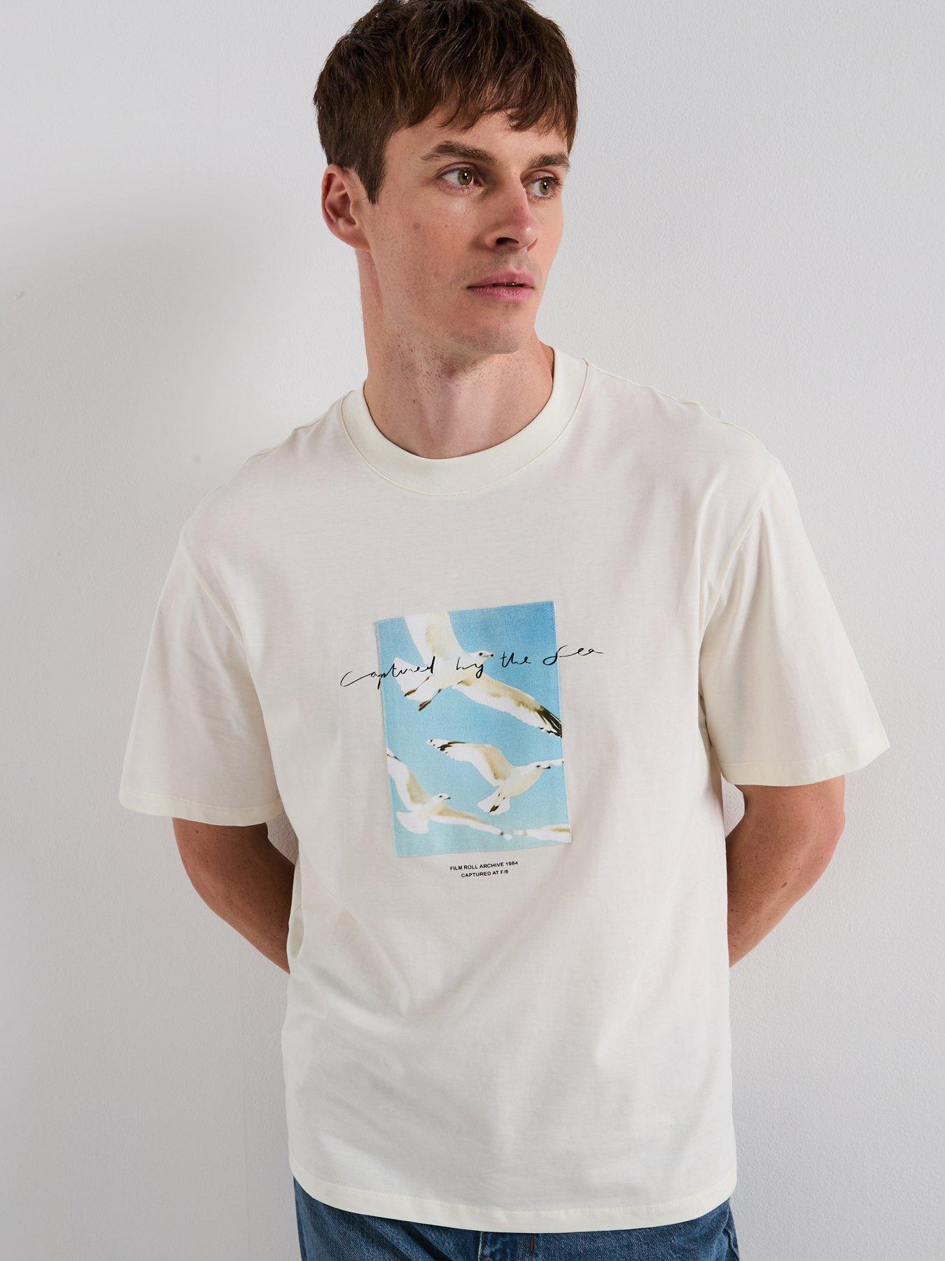 undefined Bird Graphic T-Shirt - Cream
