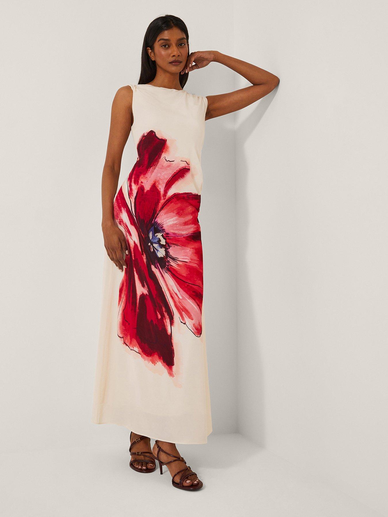 Monsoon Marinna Column Dress - Ivory | Very