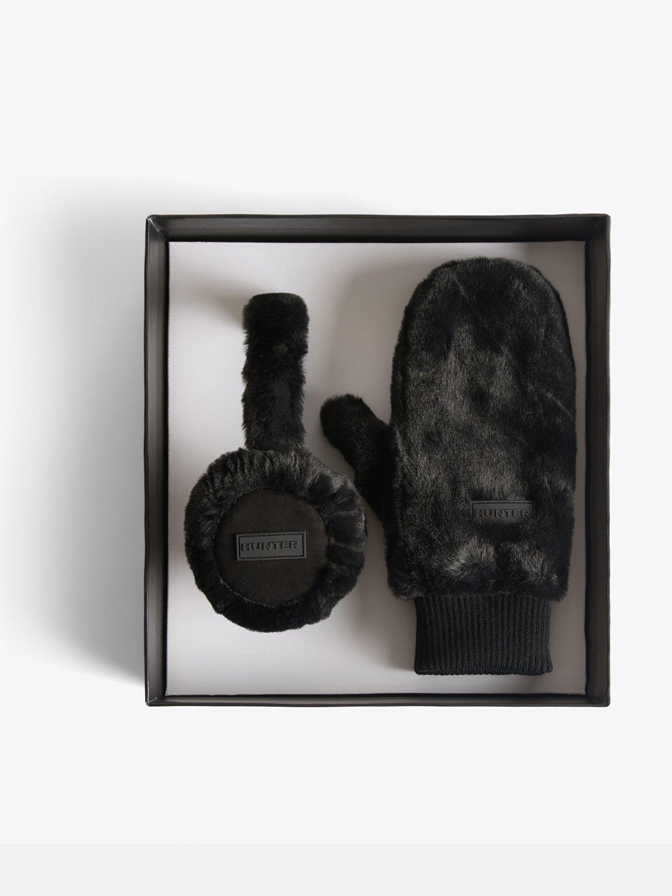 Hunter Muir Sherpa Ear Muffs/Mittens Gift Set - Black