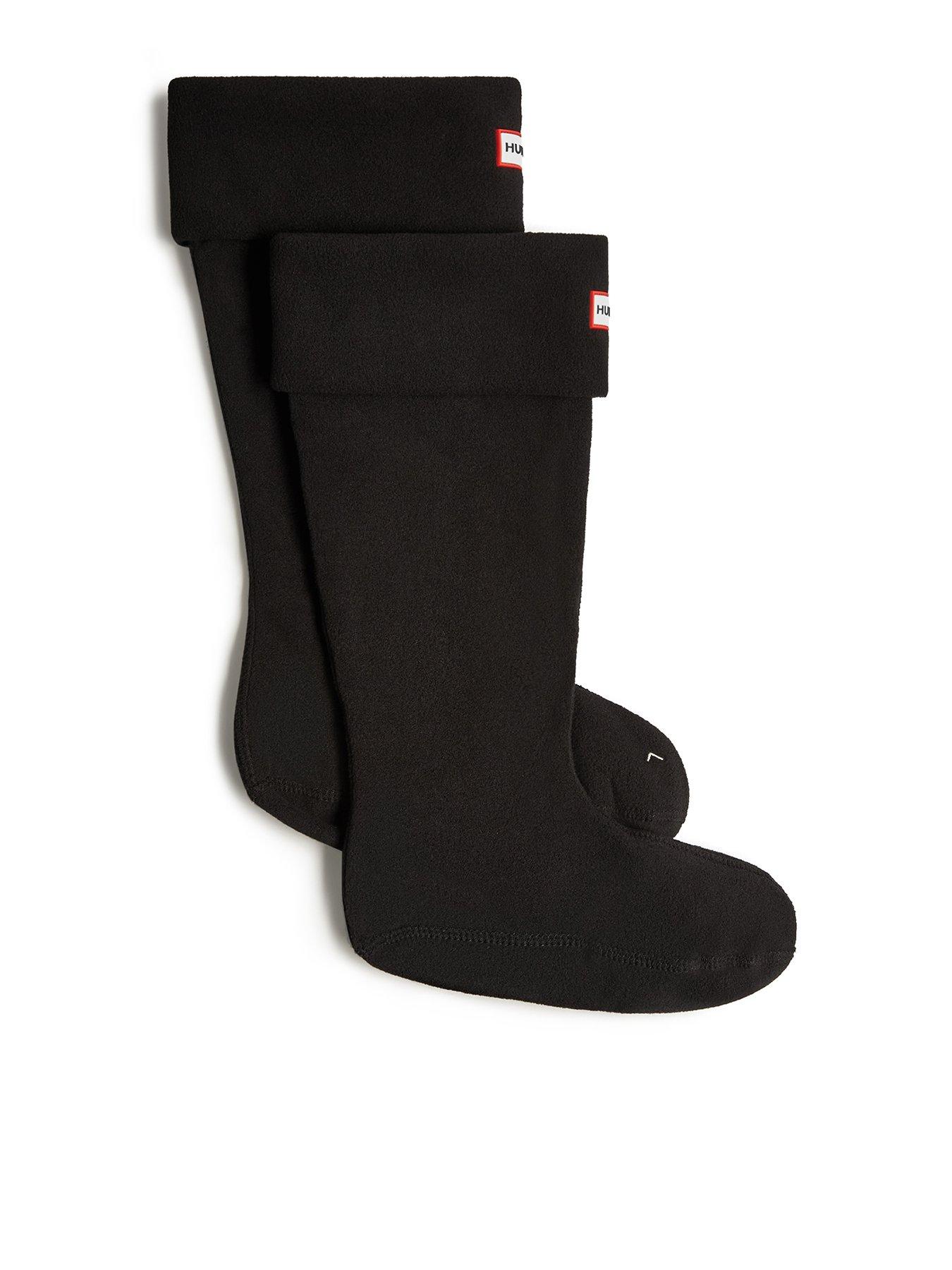 Hunter Fleece Tall Boot Socks - Black