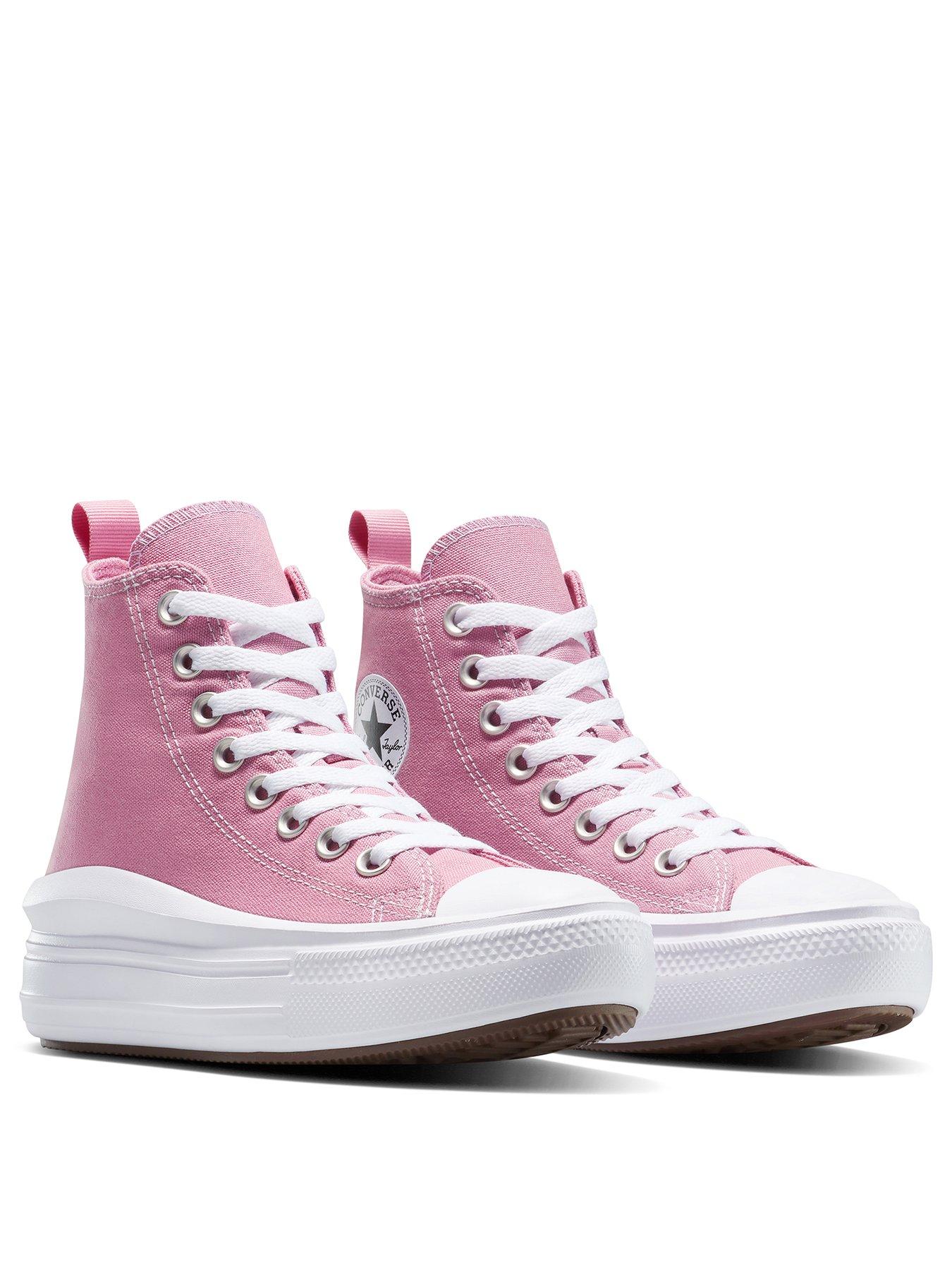 Image 2 of 7 of Converse Juniors Chuck Taylor All Star Move Platform High Tops - Pink