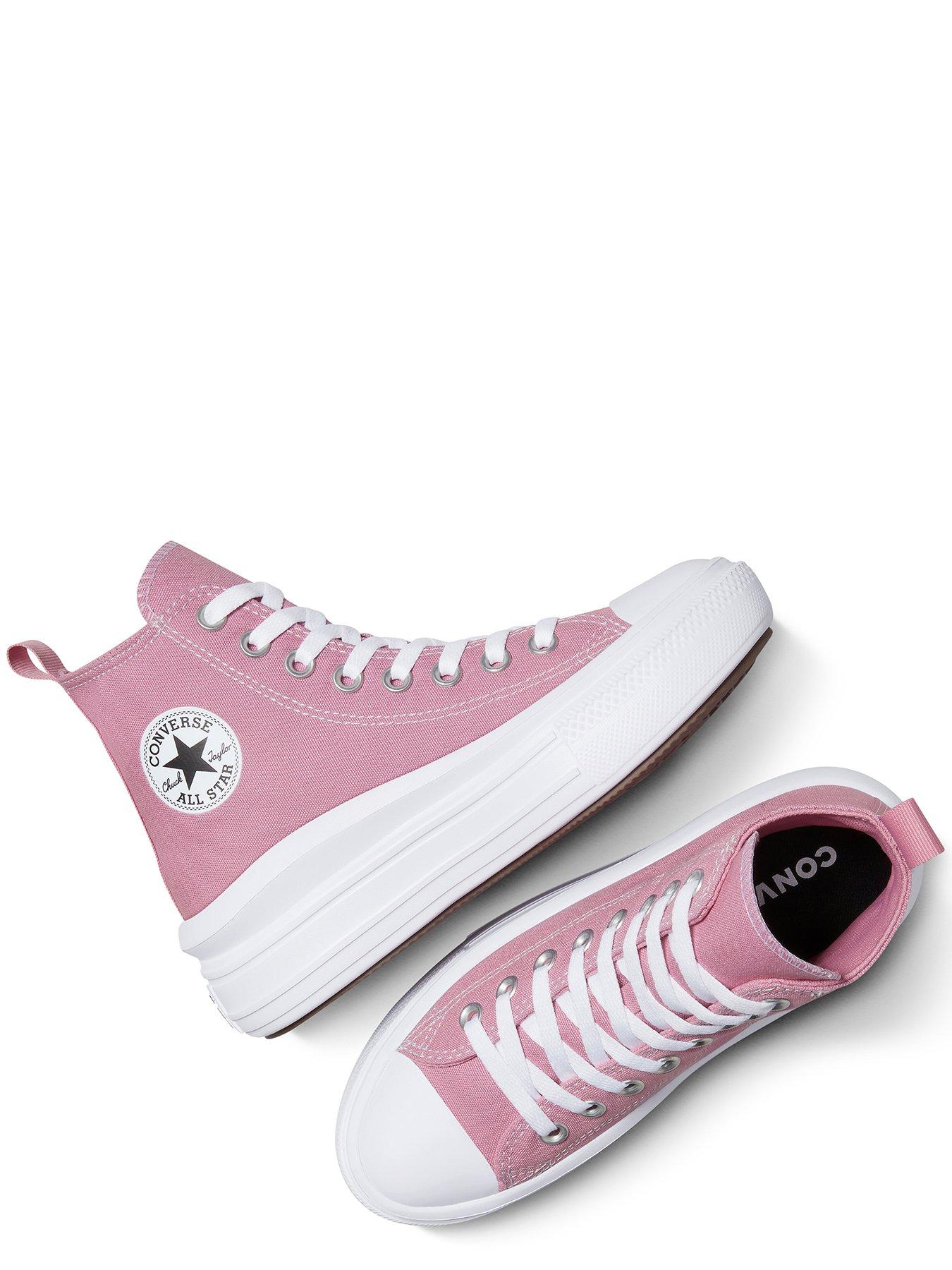 Image 4 of 7 of Converse Juniors Chuck Taylor All Star Move Platform High Tops - Pink