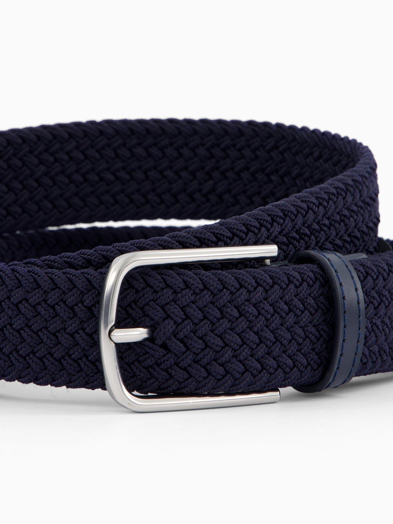Image 3 of 3 of Mango Braided Woven Belt - Navy