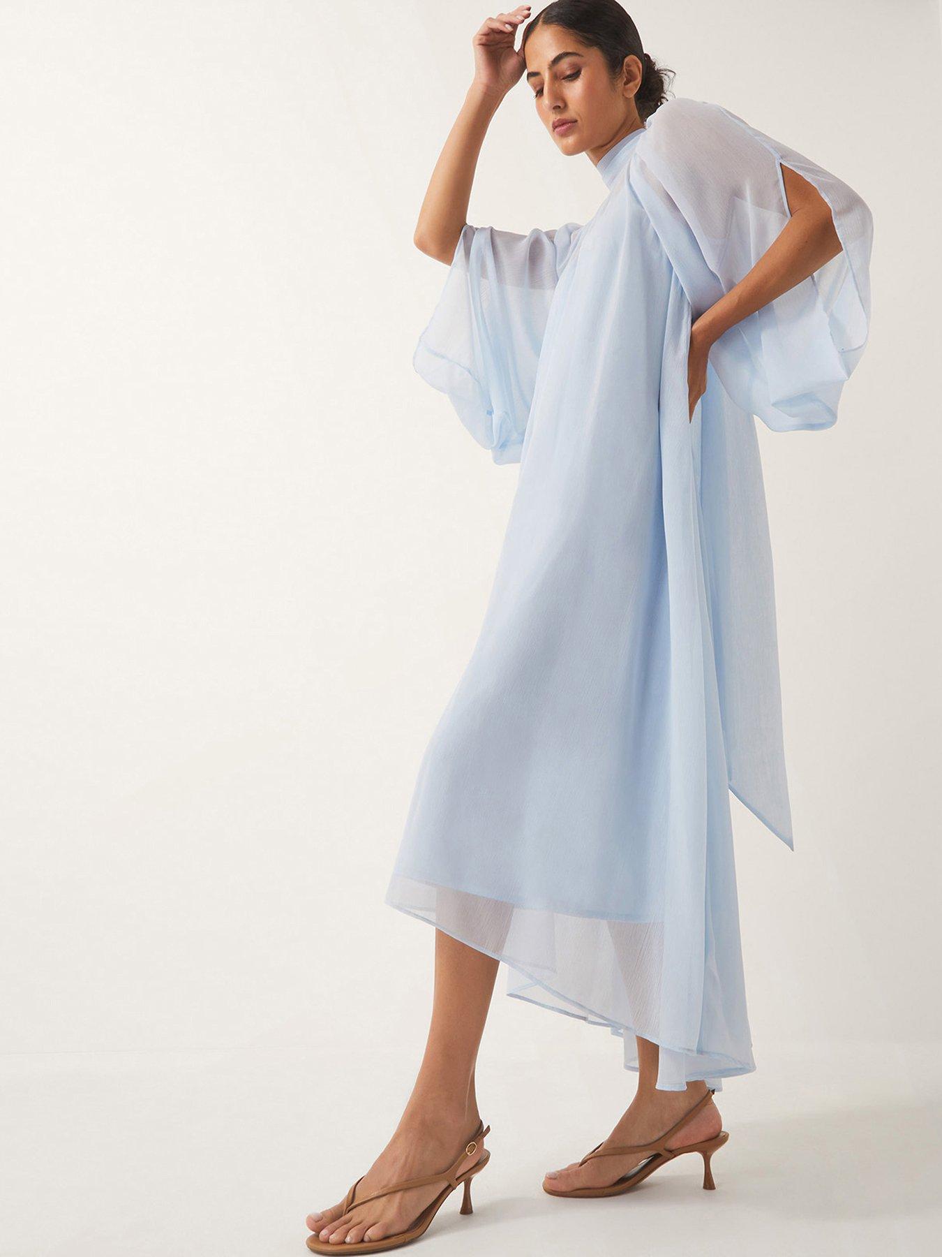 undefined Amelie Crinkle Dress - Blue