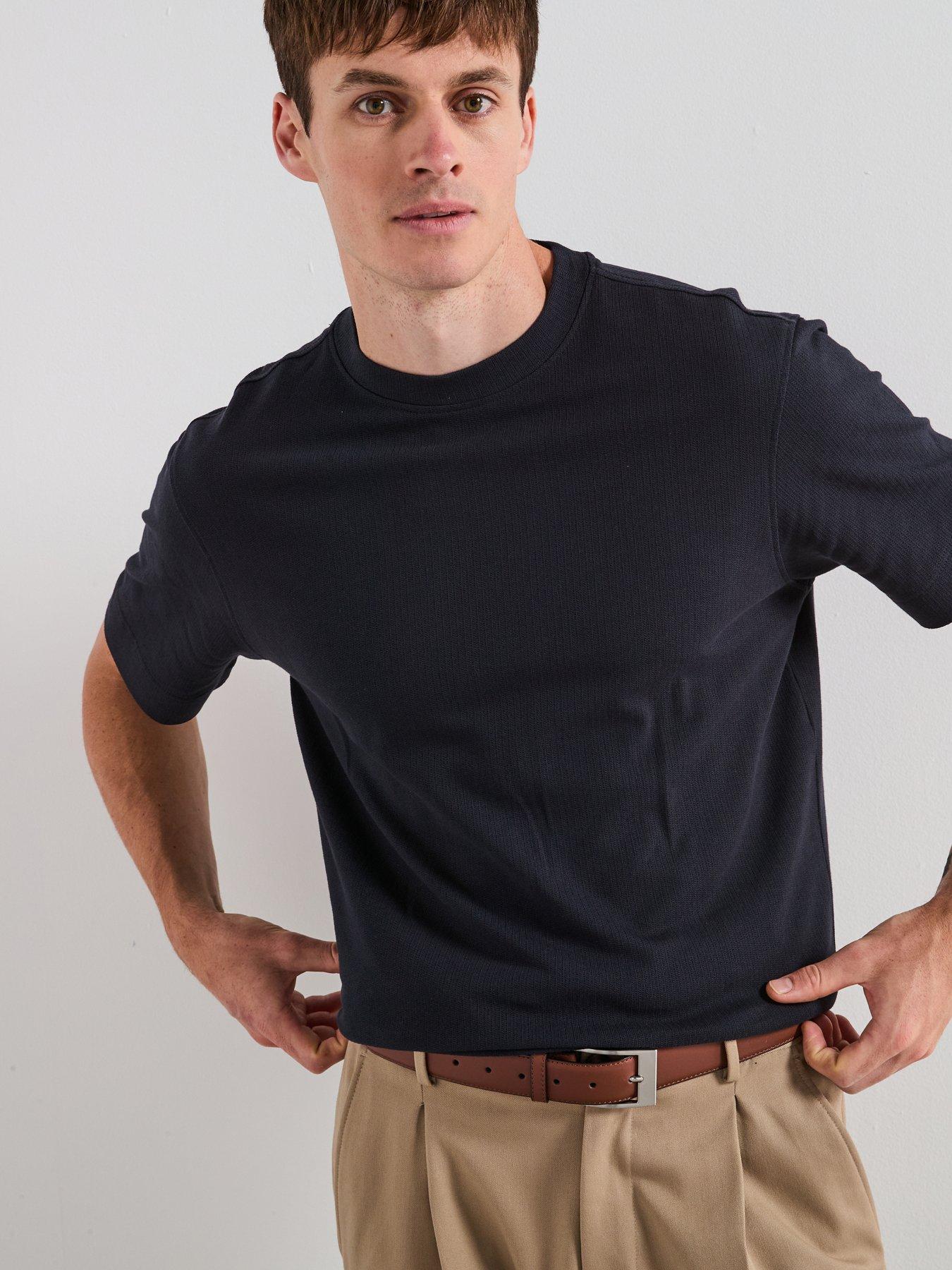 undefined Algarvet Textured T-Shirt - Navy