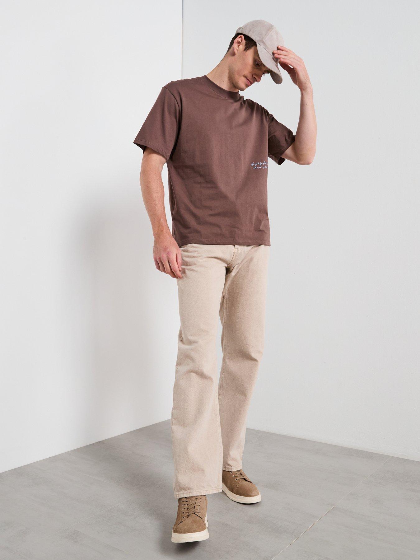 Image 3 of 6 of Mango Canon Back Graphic Short T-Shirt - Brown