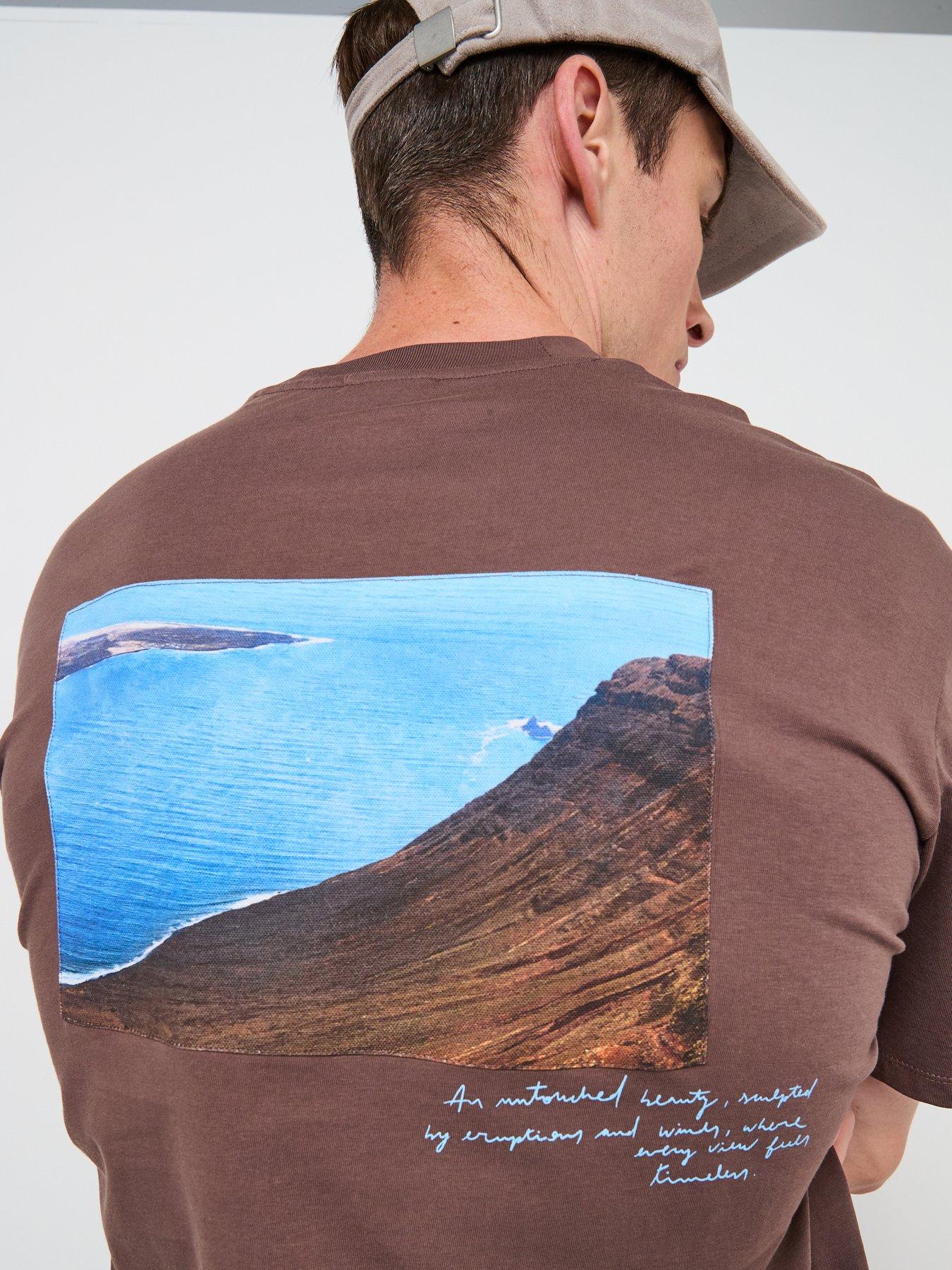 Image 5 of 6 of Mango Canon Back Graphic Short T-Shirt - Brown