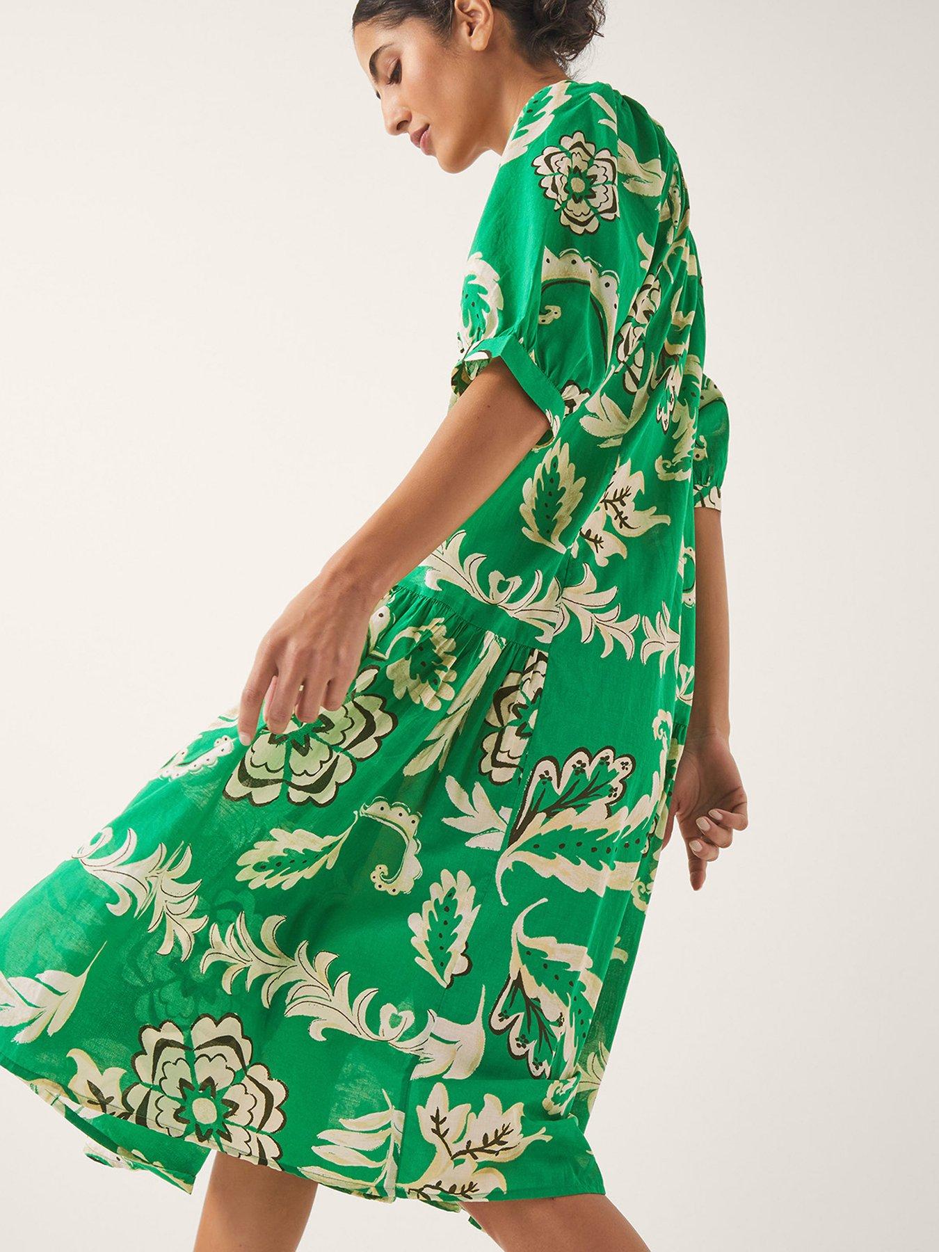 Monsoon Kristen Dress - Green | Very