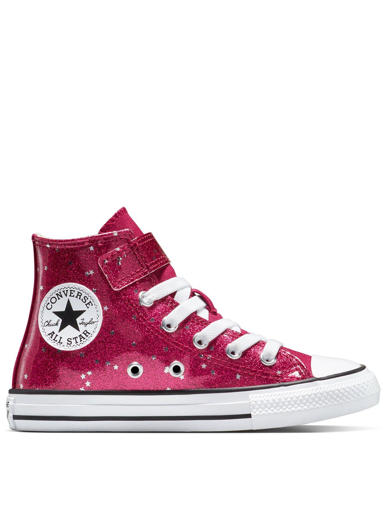 Glitter Toddler Velcro Converse Velcro Pink Glitter Converse