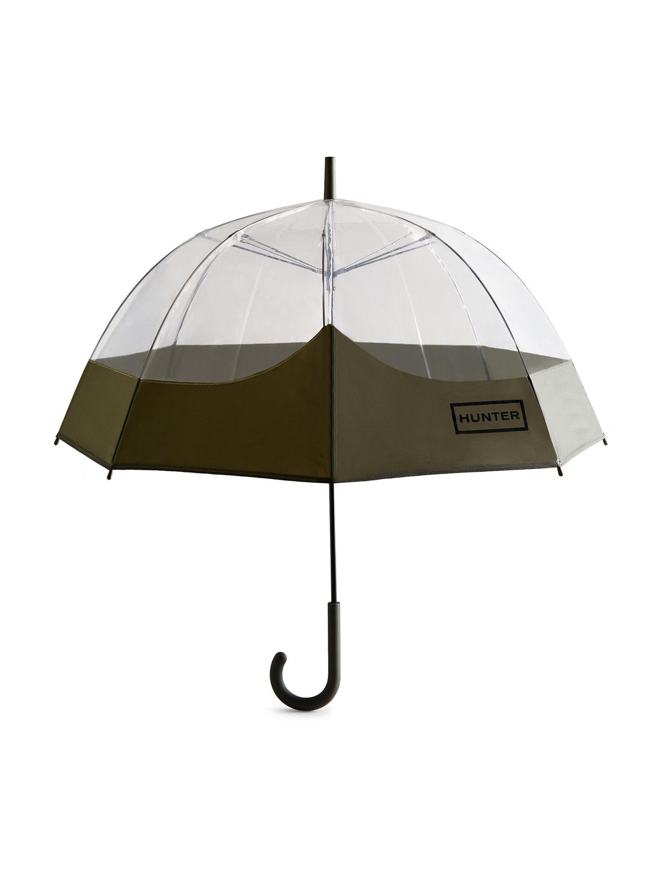 Hunter Transparent Moustache Bubble Umbrella - Khaki