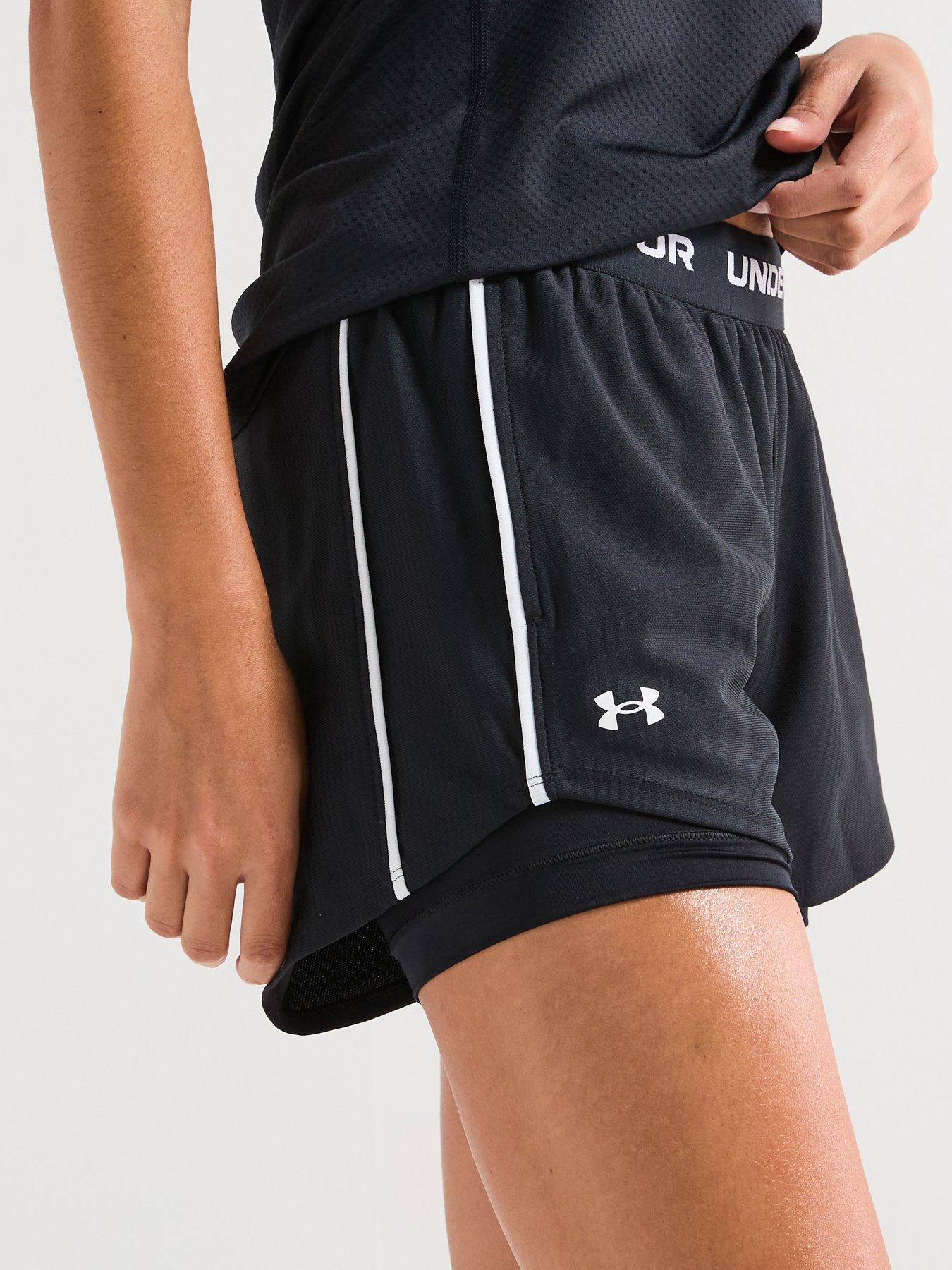 UNDER ARMOUR Womens Training Tech Play Up 2In1 Shorts - Black