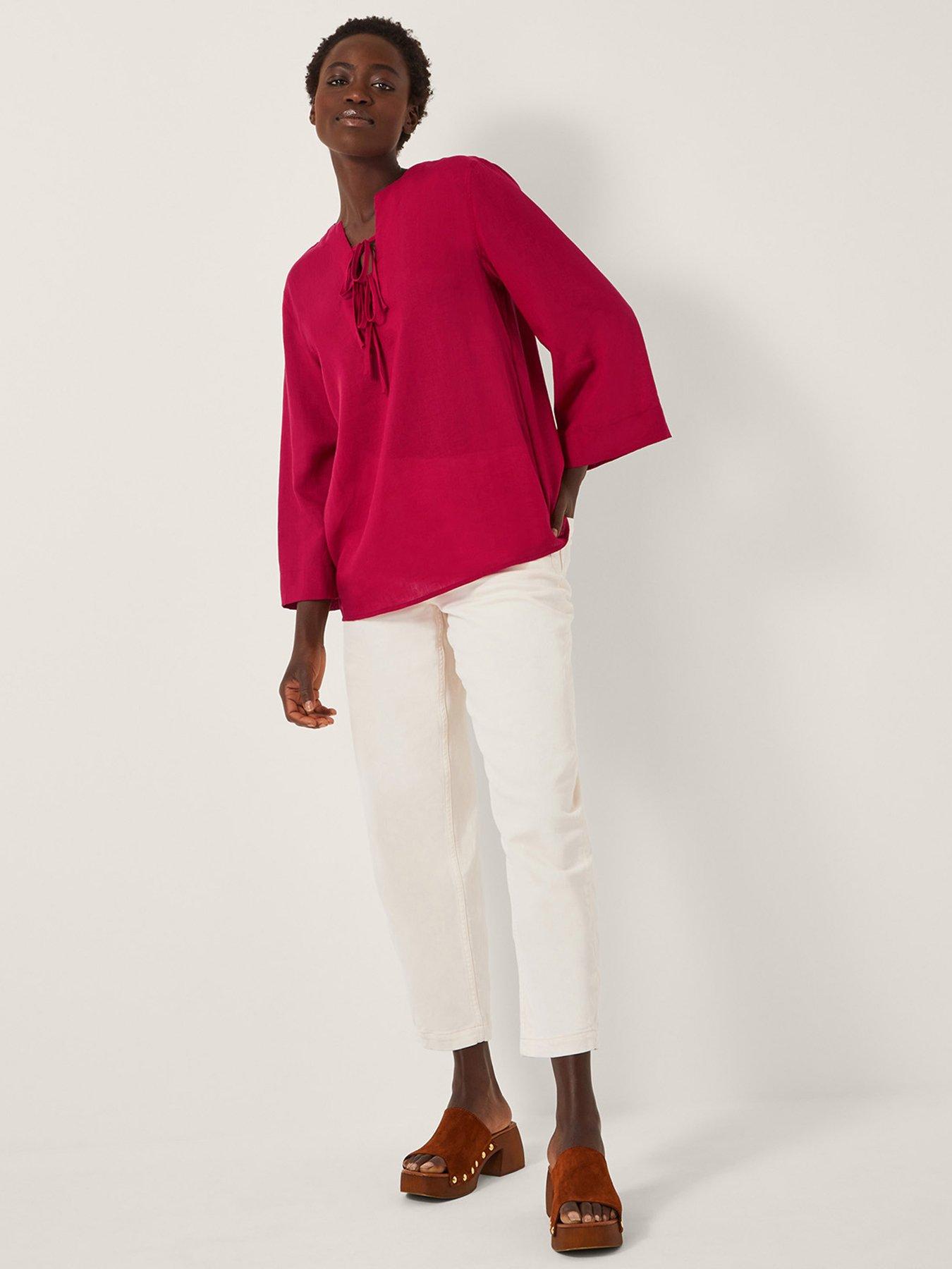 undefined Mischa Linen Tunic - Red