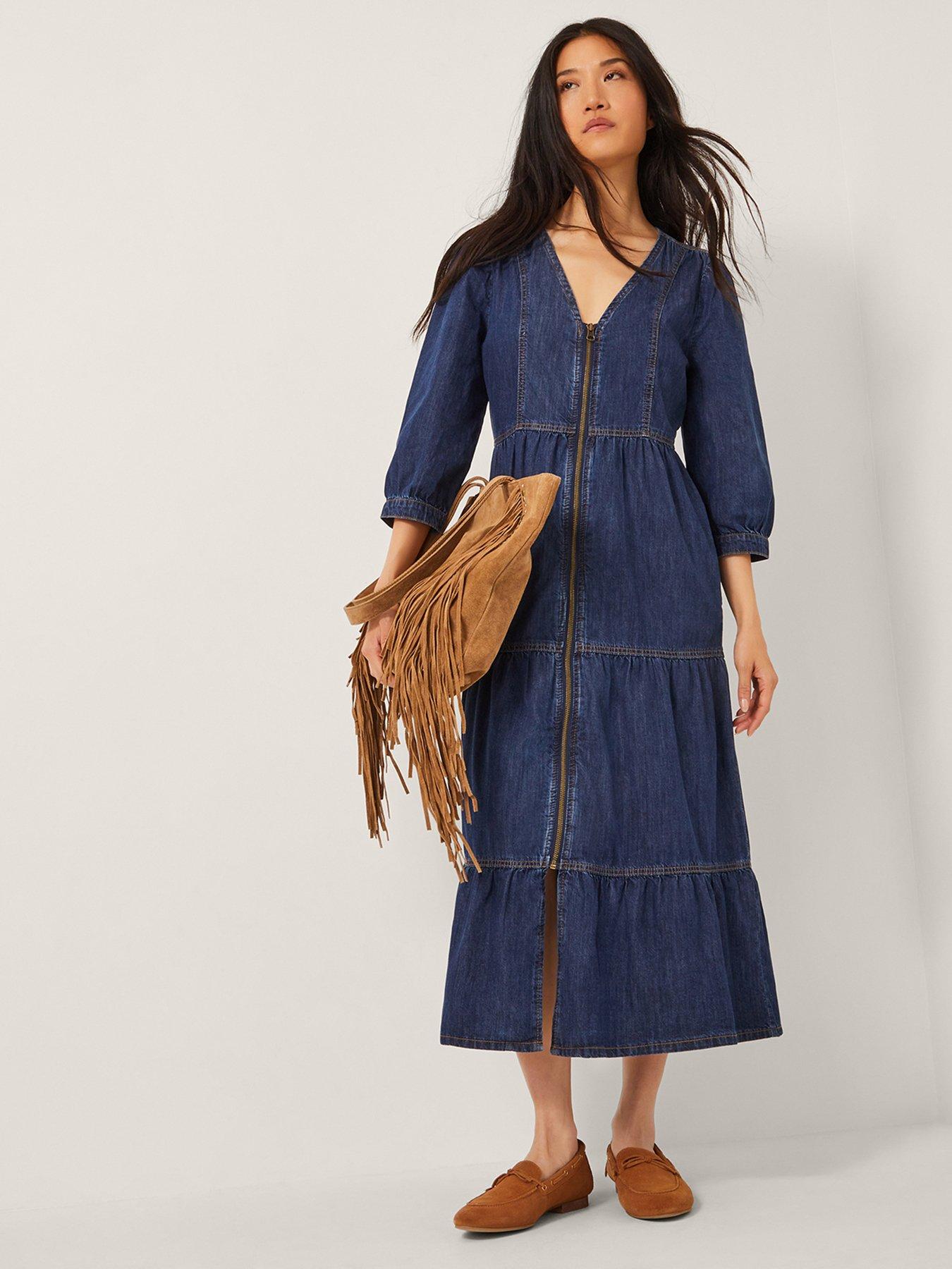 undefined Maya Zip Dress - Blue
