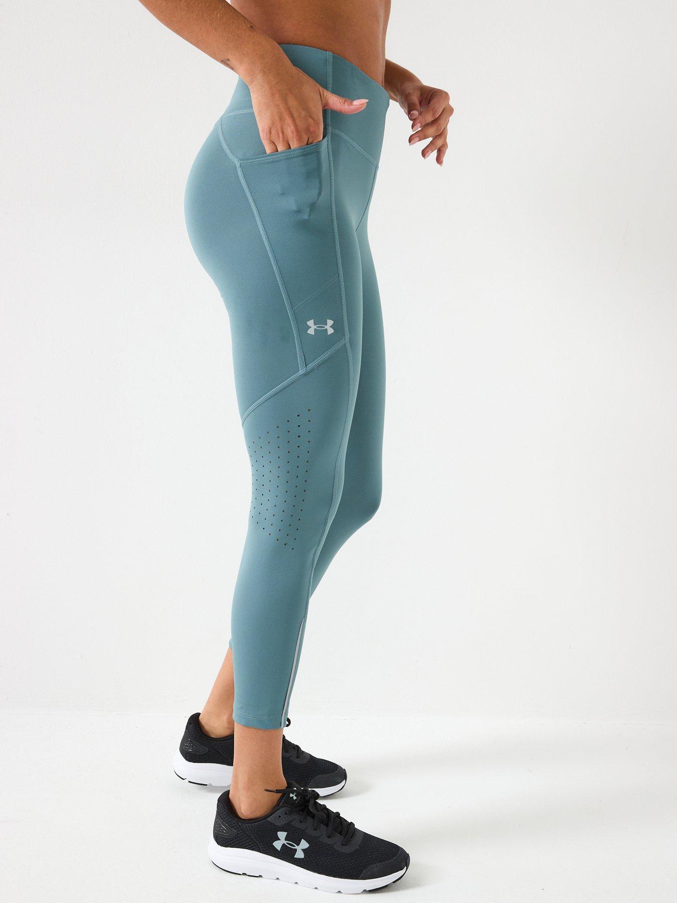 UNDER ARMOUR Womens Running Launch Ankle Tights, Green, Size Xs, Women