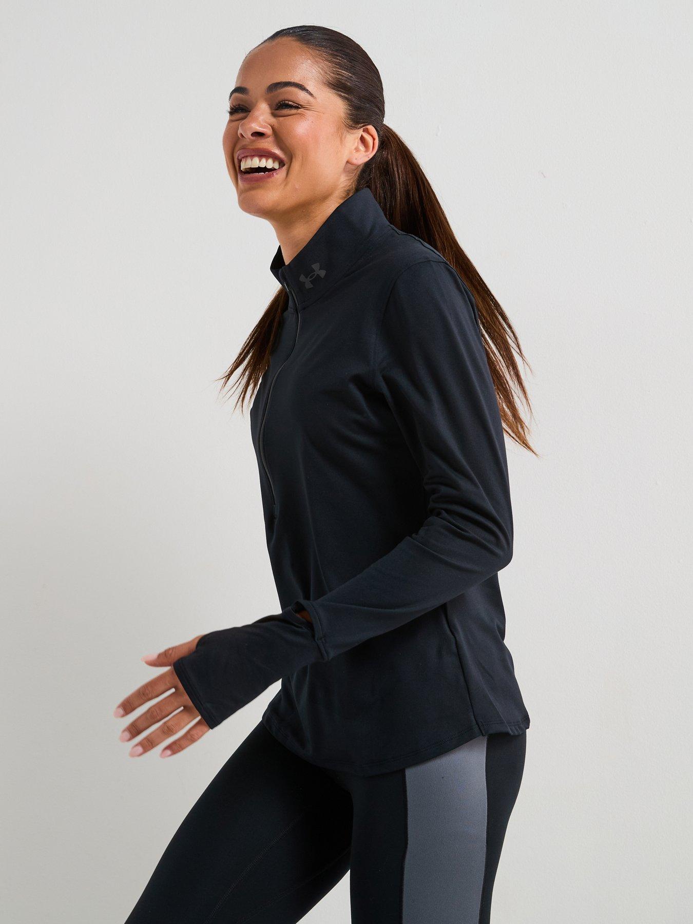 UNDER ARMOUR Womens Running Launch Pro 1/2 Zip Top - Black