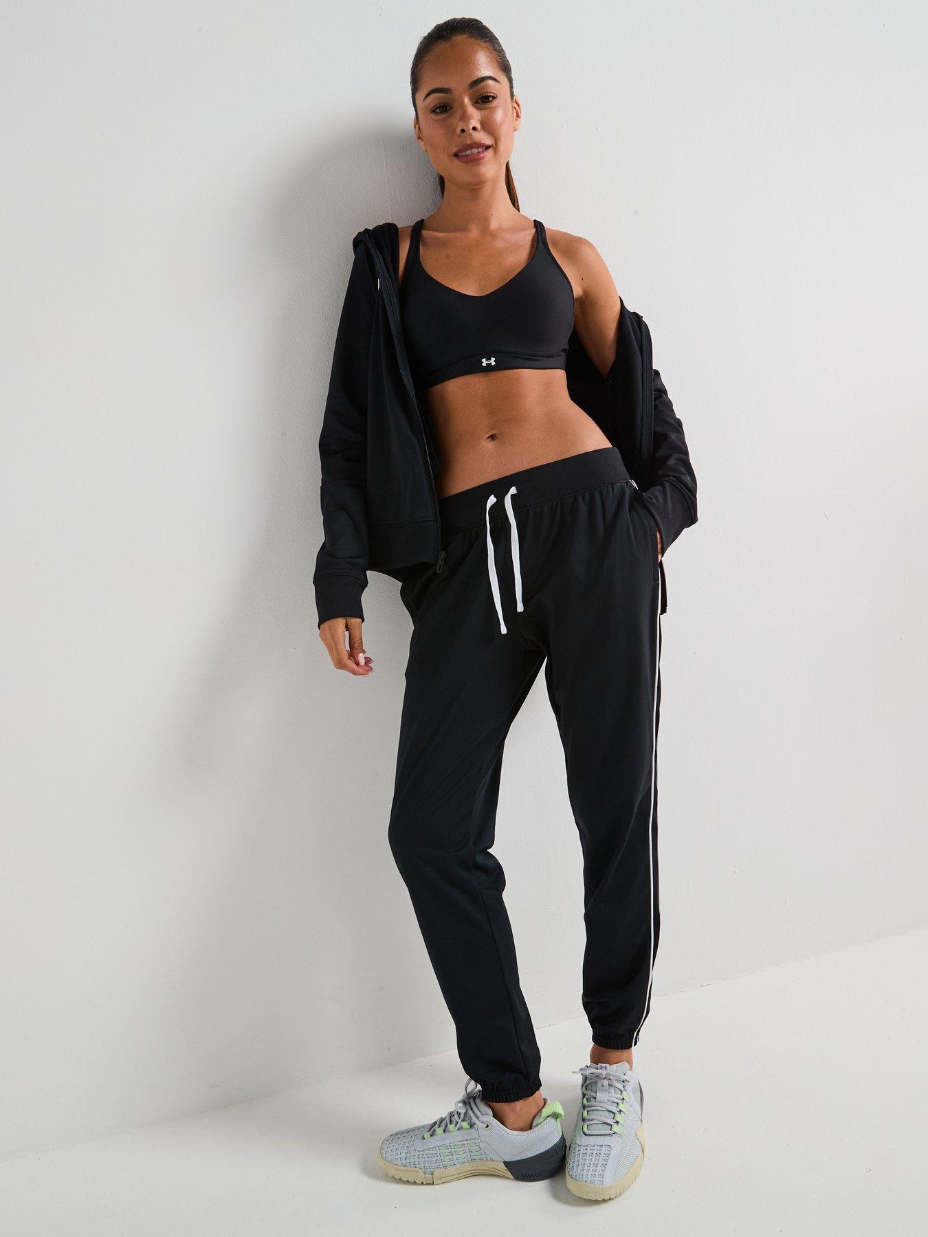 Image 3 of 6 of UNDER ARMOUR Womens Training Rival Tricot Tracksuit - Black