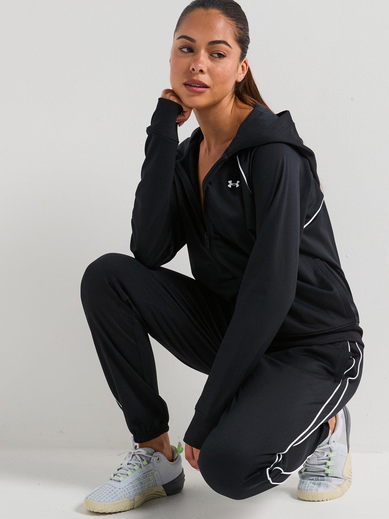 Image 5 of 6 of UNDER ARMOUR Womens Training Rival Tricot Tracksuit - Black