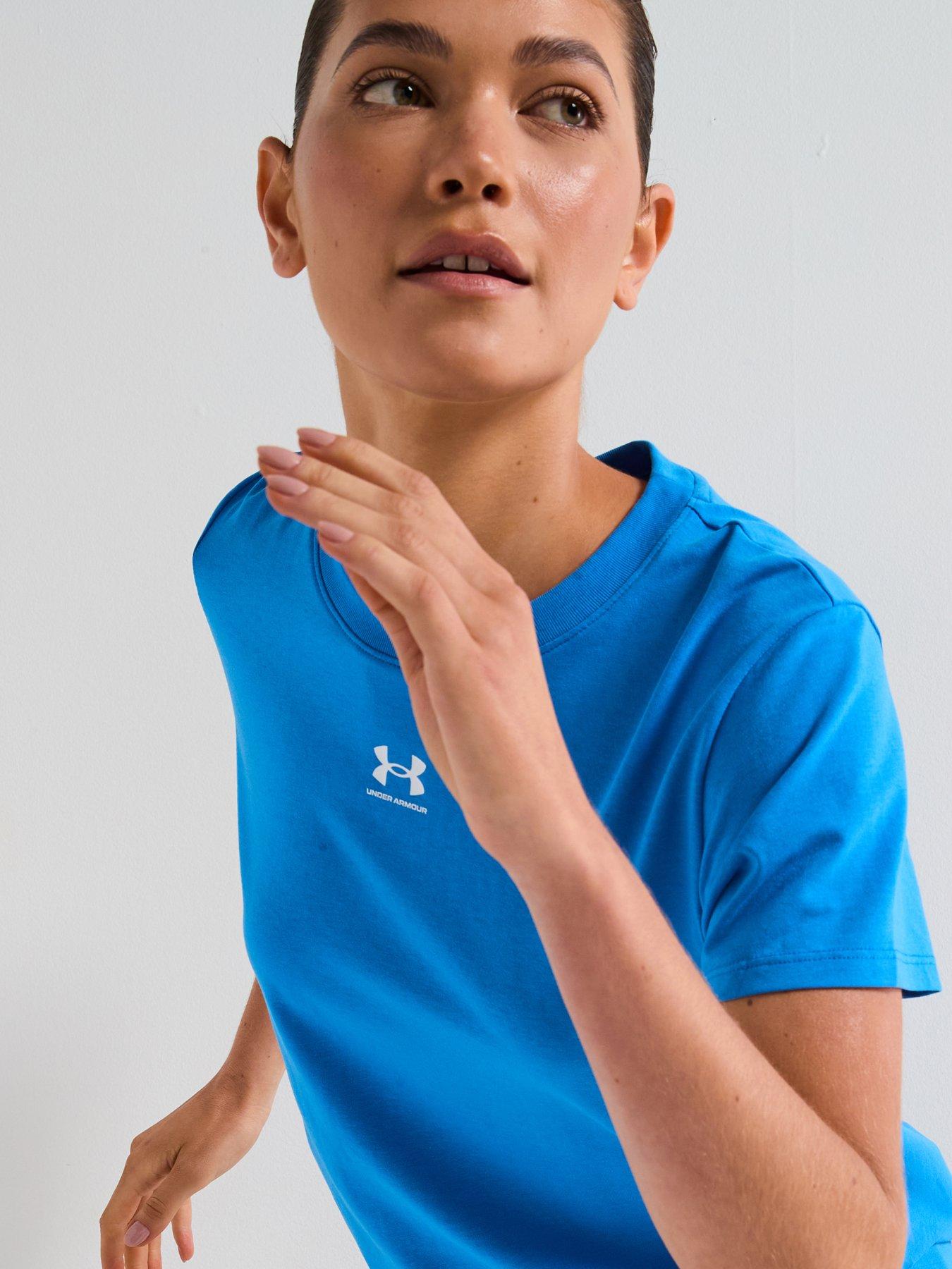 UNDER ARMOUR Womens Training Rival Core T-Shirt - Blue | Very